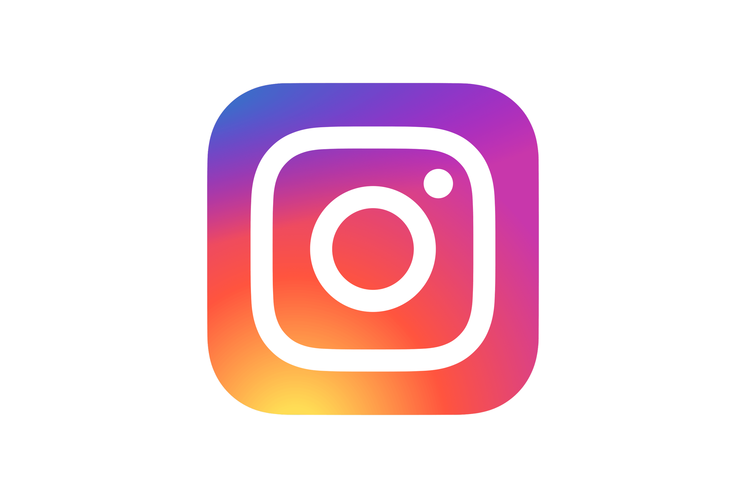 Instagram app icon with a colorful gradient background and a white outline of a camera in the center.