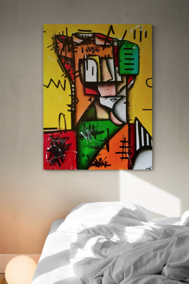 Futurist Painting by artist Joe Taveras, contemporary urban art,