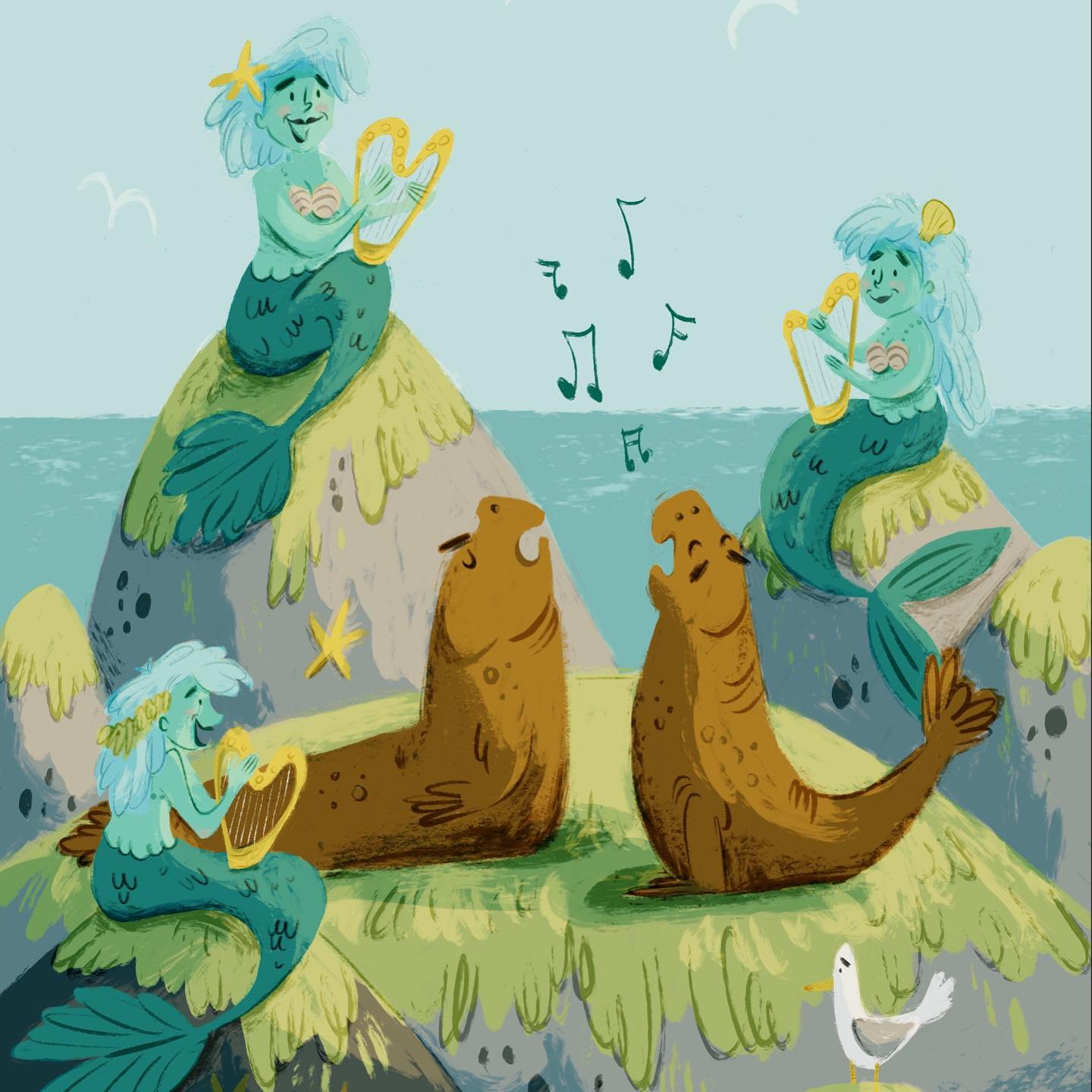 Who doesn&rsquo;t love a good sea shanty? Especially one sung by mermaids! 🧜&zwj;♀️🫶

I&rsquo;ve been working on my portfolio after having it reviewed by @orangebeakstudio Their feedback was super helpful and very constructive. Highly recommend 🙏
