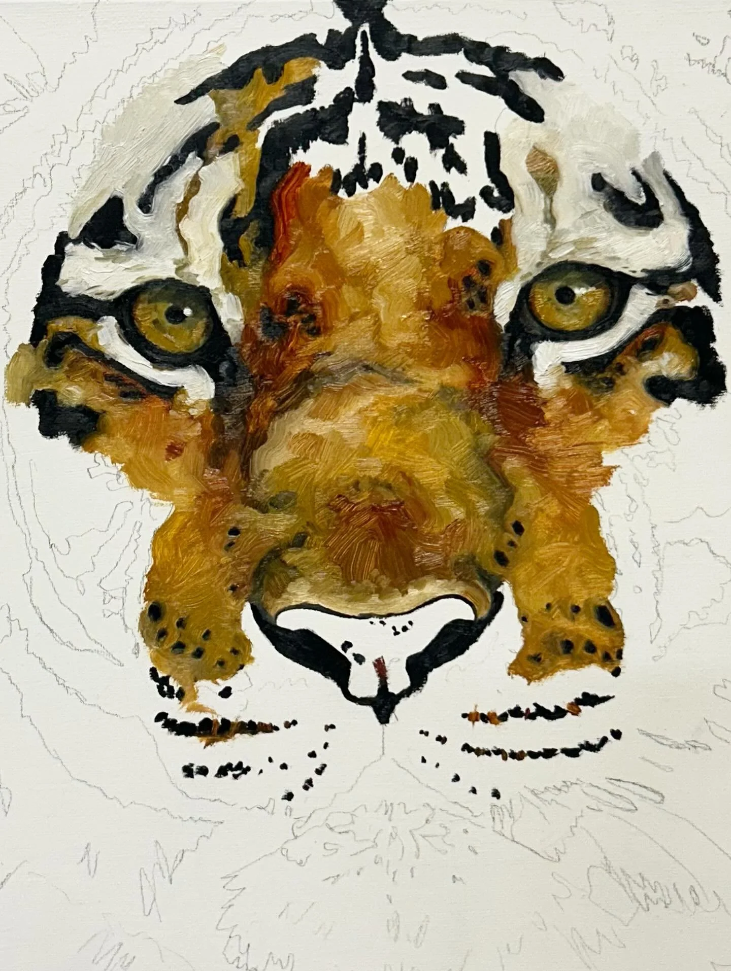 If anyone needs me I&rsquo;ll be hanging out with this gorgeous creature for the foreseeable future #winning #lovestripes❤️ #tigersareawesome #wildart #safaripainting #jungleart #kingofthejungle #wildanimalpainting #wildlifeartist #animalpainter #tas