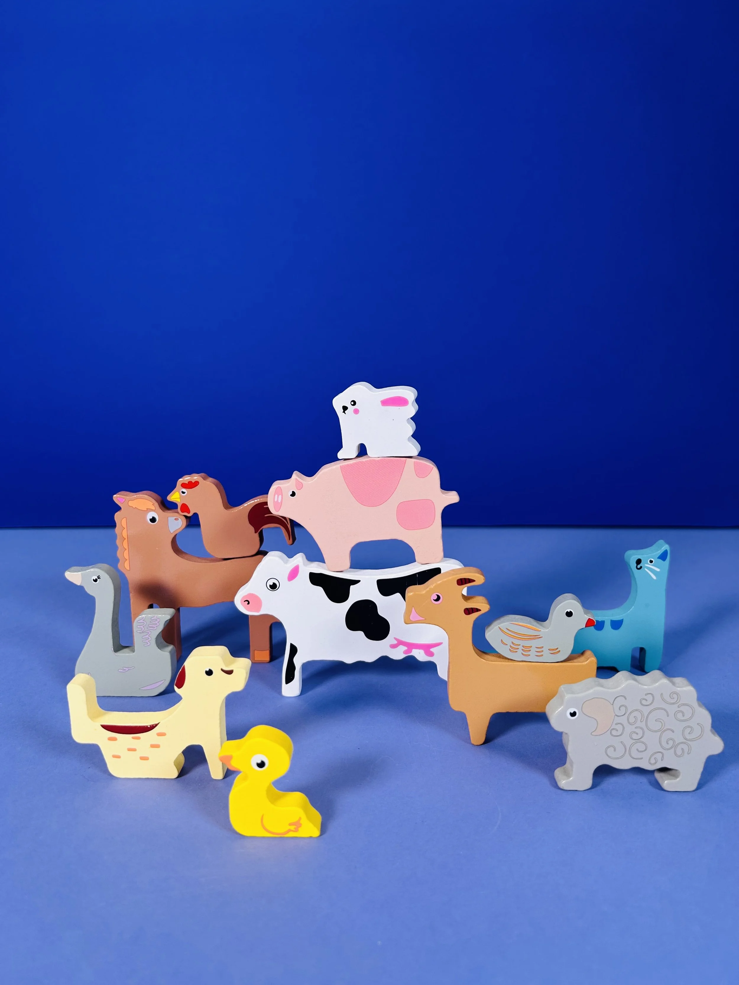 Puzzle d'encastrement en bois - animaux de la ferme