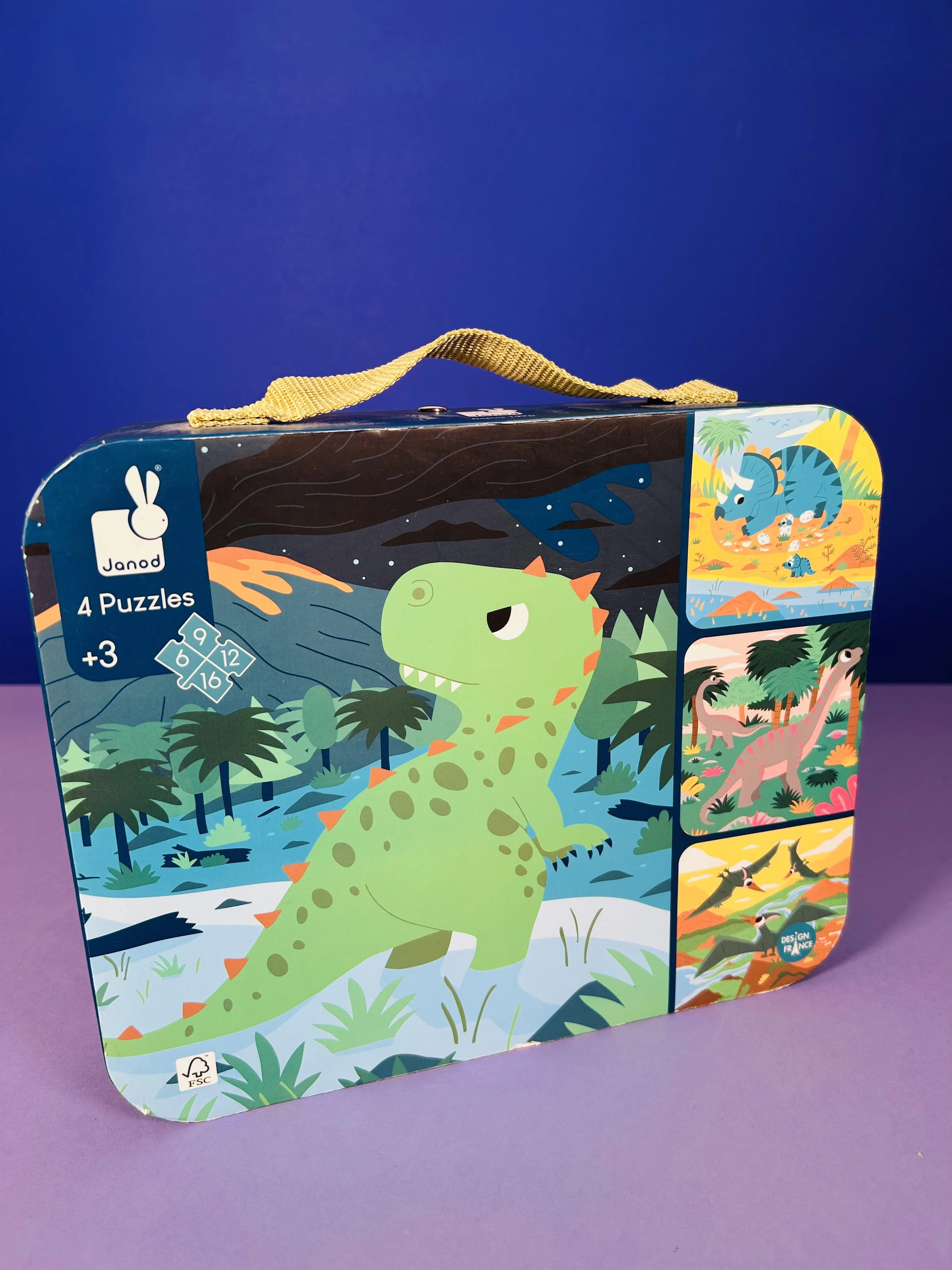 4 puzzles dinosaure	 -  Janod