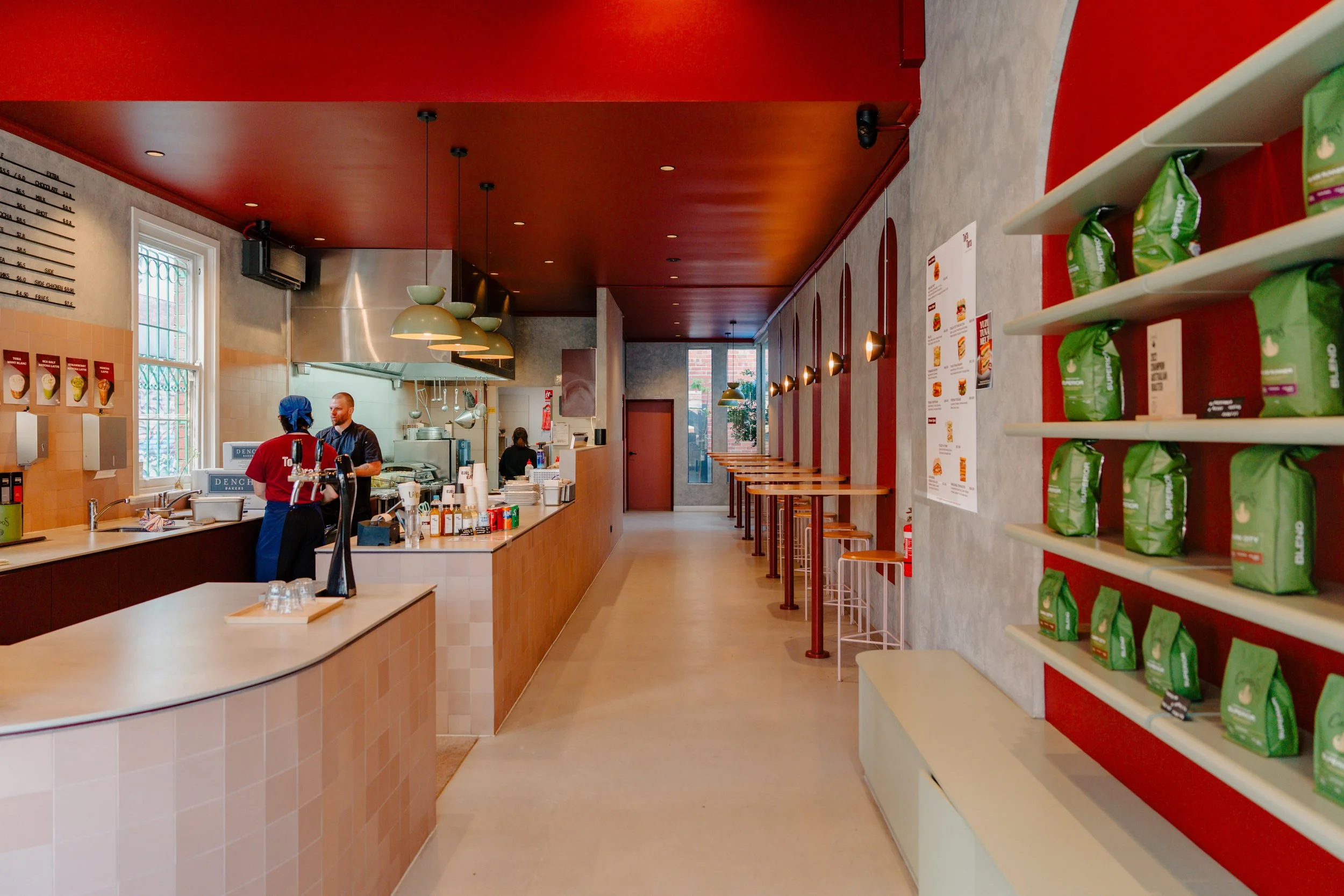 Interior of Tora Tora cafe and sandwich shop in Richmond, Melbourne