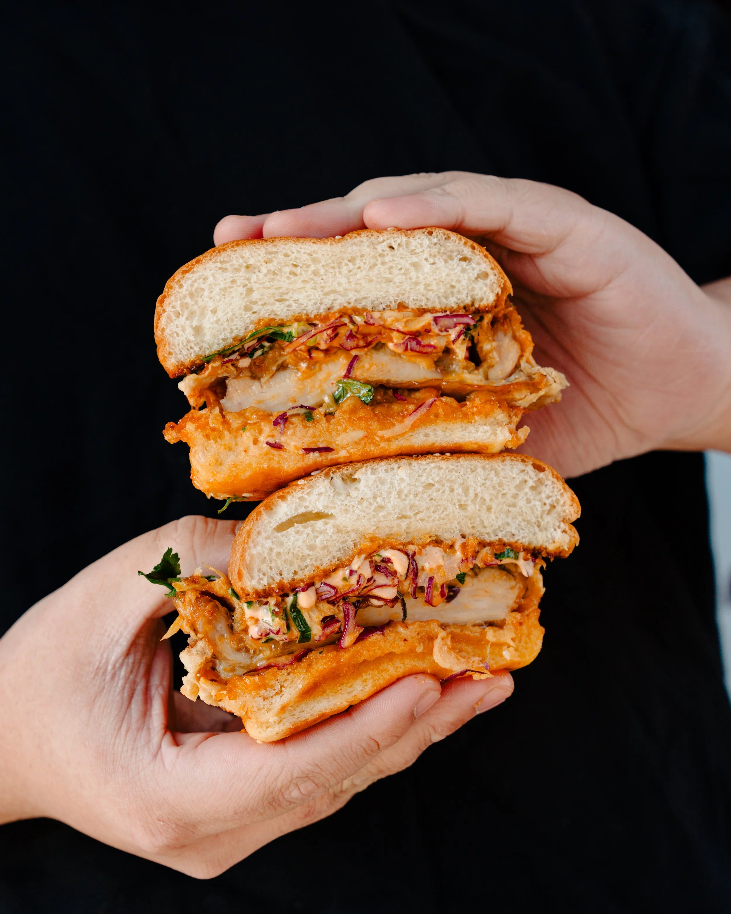 Original Tonkatsu Sando served at Tora Tora cafe in Richmond, Melbourne