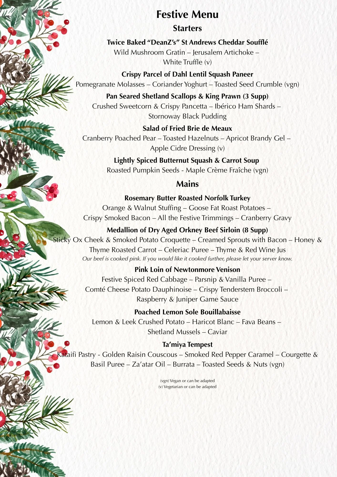 OUR MOST REQUESTED DATE FOR DECEMBER HAS REOPENED

Due to a last minute reschedule, we now have availability on 19/12/2025 at lunchtime. We can accommodate larger parties however be quick as this date will get snapped up! deans@azcreative.co.uk