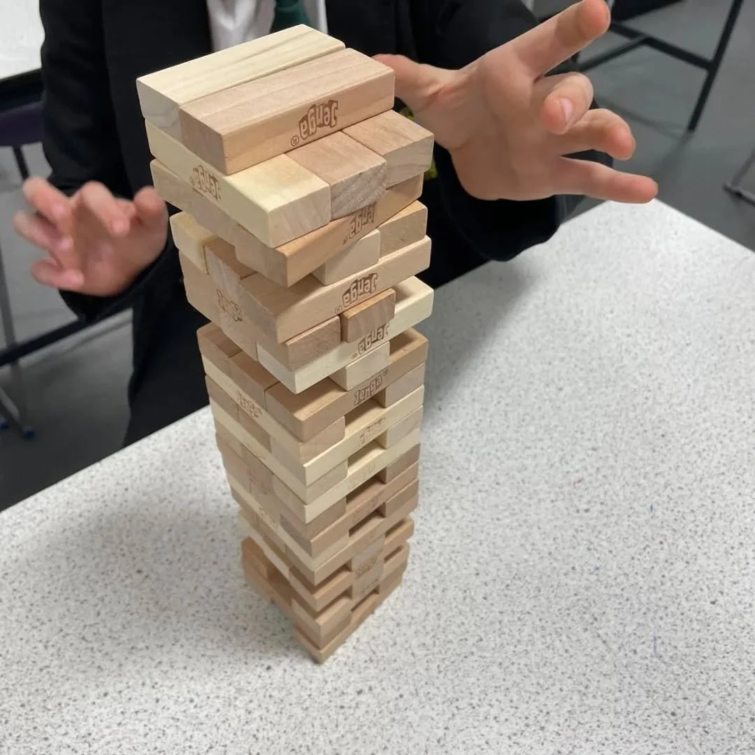 Just like Jenga, learning is all about balance! 🧠✨ One block at a time, we rebuild confidence, focus, and fun in learning. Ready to stack up success with us? 🎯📚 #ReengageToGrow #FunLearning #JengaJoy #ChildFriendlyTuition #ConfidentKids #LearningT