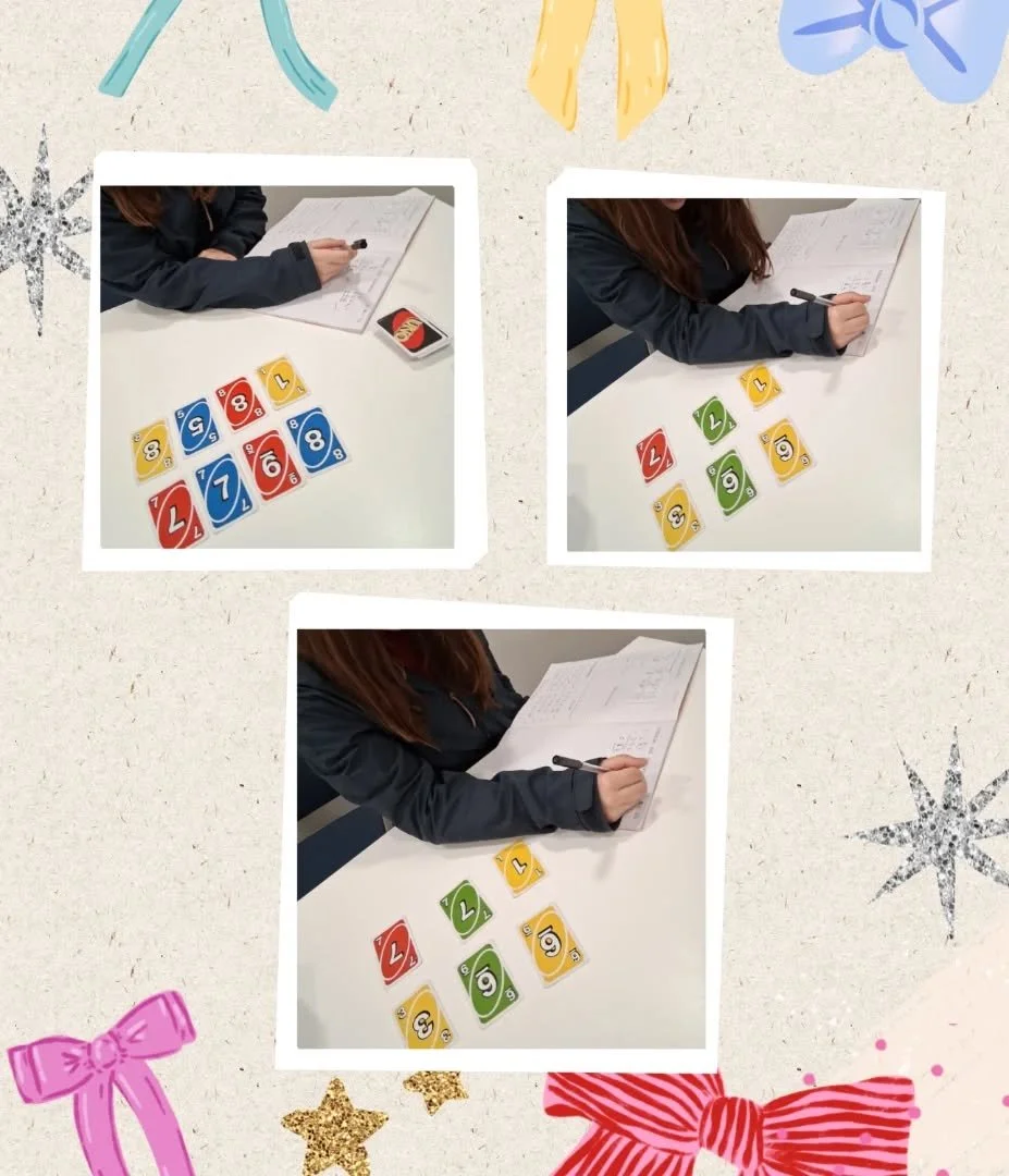 Using uno cards to select random numbers to practise addition and multiplication skills 😁👏

#learner #learning #maths #addition #subtraction #SEND #semh #reengagement #inclusion #AlternativeEducation #alternativelearning ##inclusivity #KS1 ##ks2 #K
