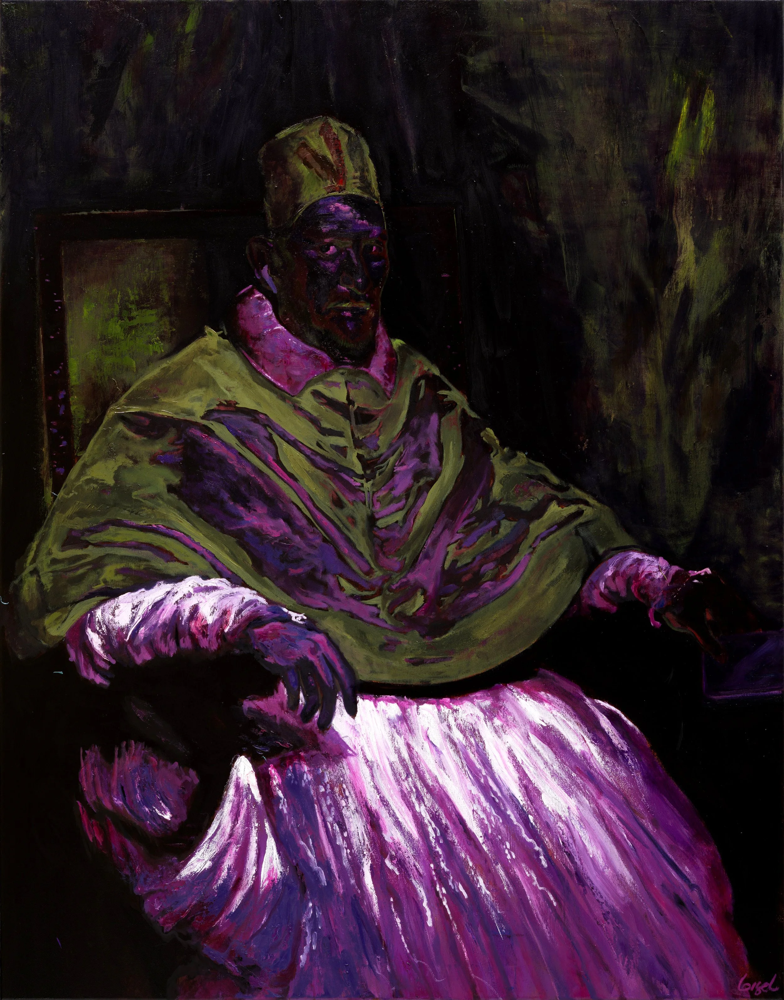 ipope X, oil on canvas, 115 x 90 cm, 2025
