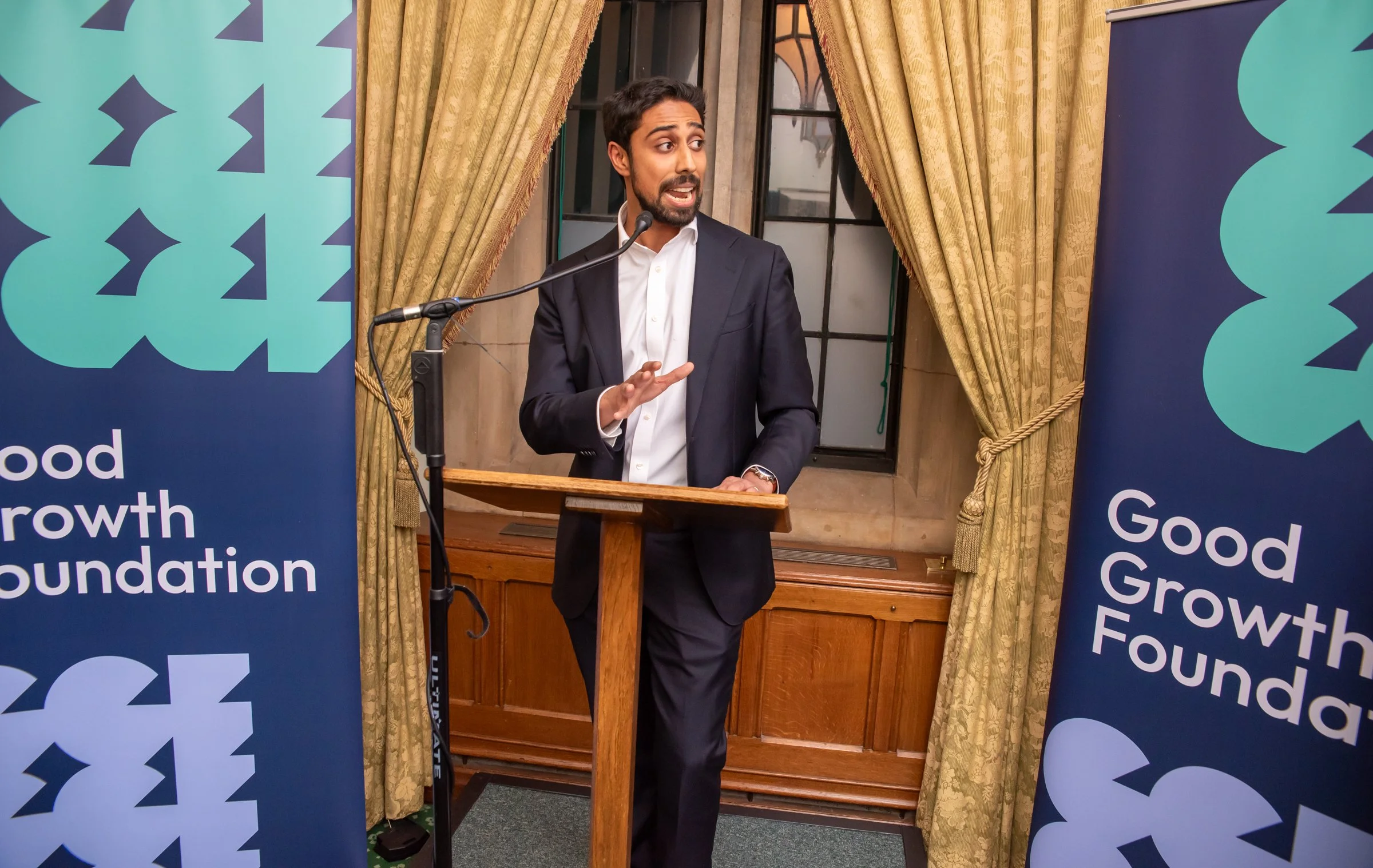 Praful speaking at GGF's launch in Parliament