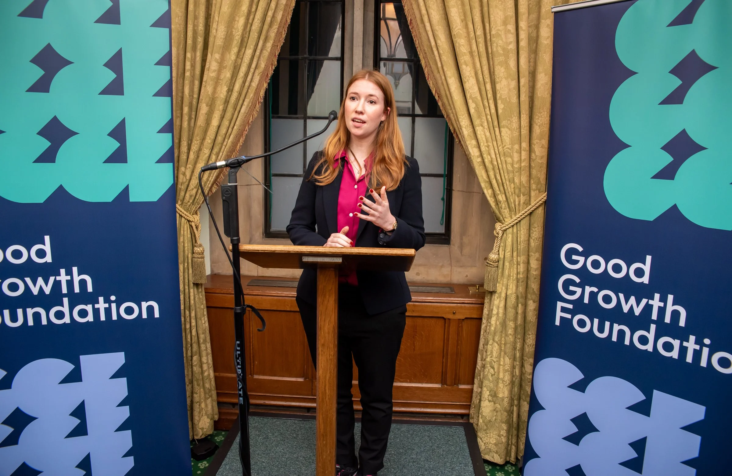 PPS Helena Dollimore speaking at GGF's launch in Parliament