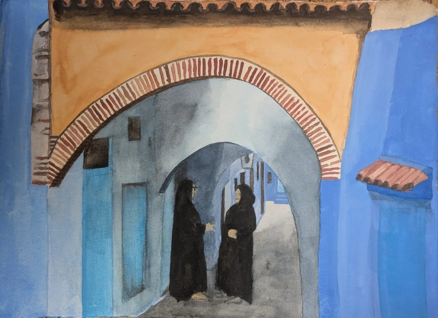 Back to Black...Eid al Adha

#chefchauen #rif #berber #blue #street #streetlife #holiday #chat #talk #watercolors #watercolours #watercolour #watercolor #aquarelle #kunst