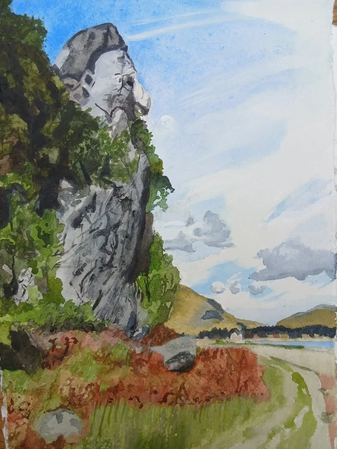 Man Rock, Loch Buie.

#Rock #nature #sculpture #stonesculpture #latesummer #mull #isleofmull #scotland #watercolour #watercolor #aquarelle #kunst