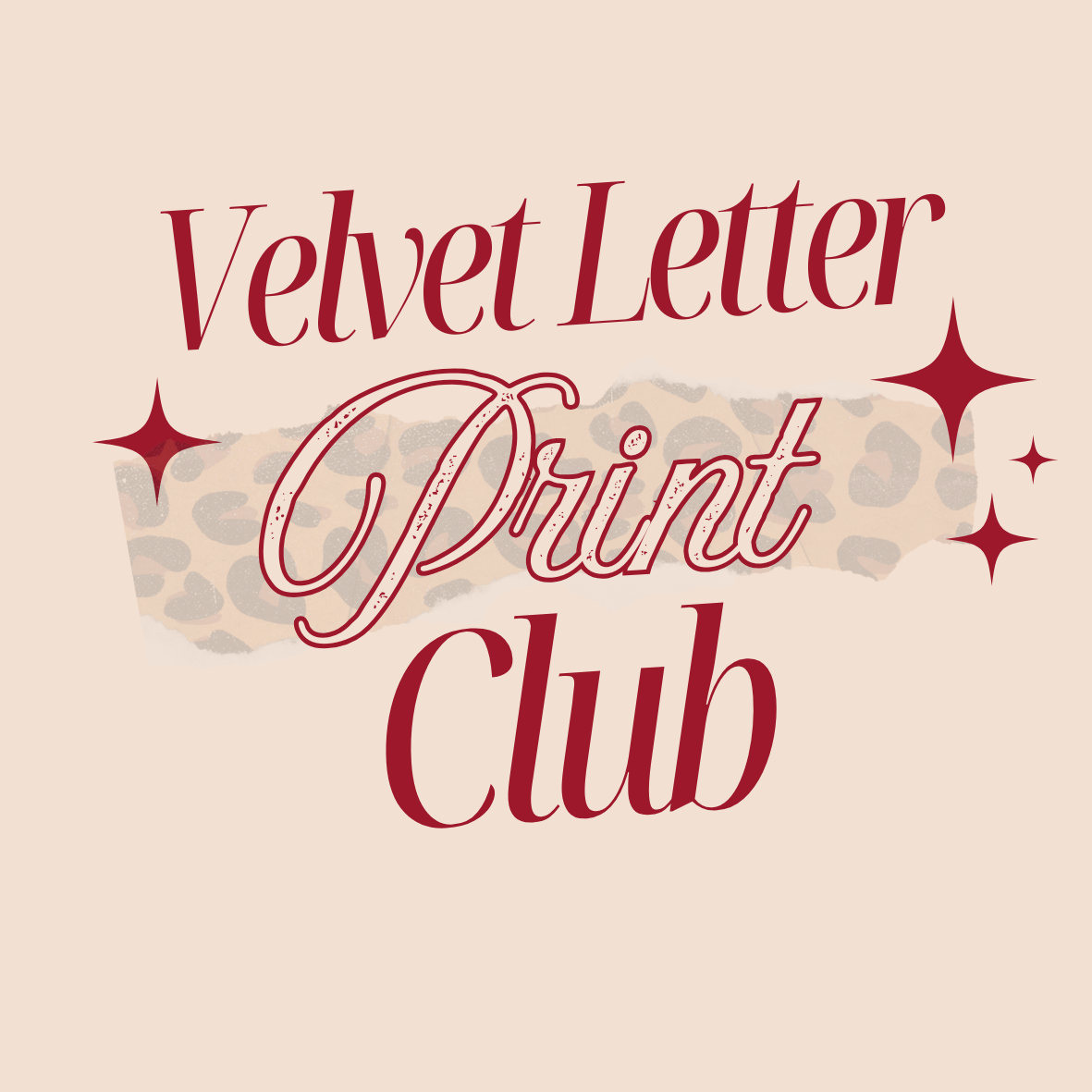 Velvet Letter Print Club