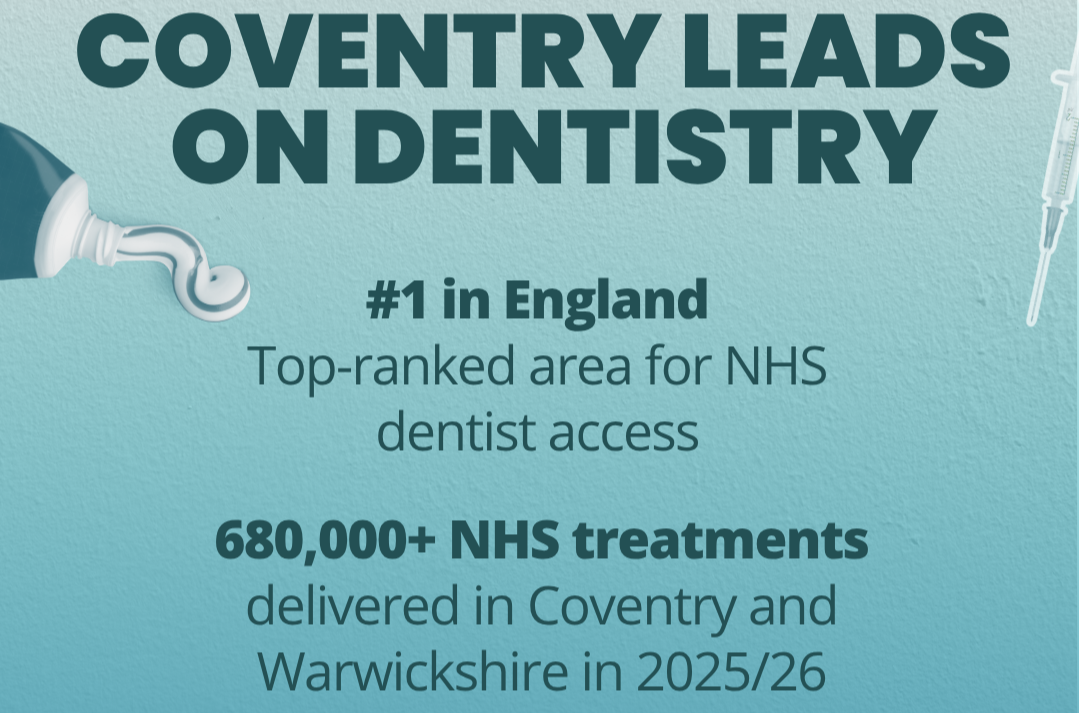 Mary Creagh announces fantastic news of dentist access across Coventry