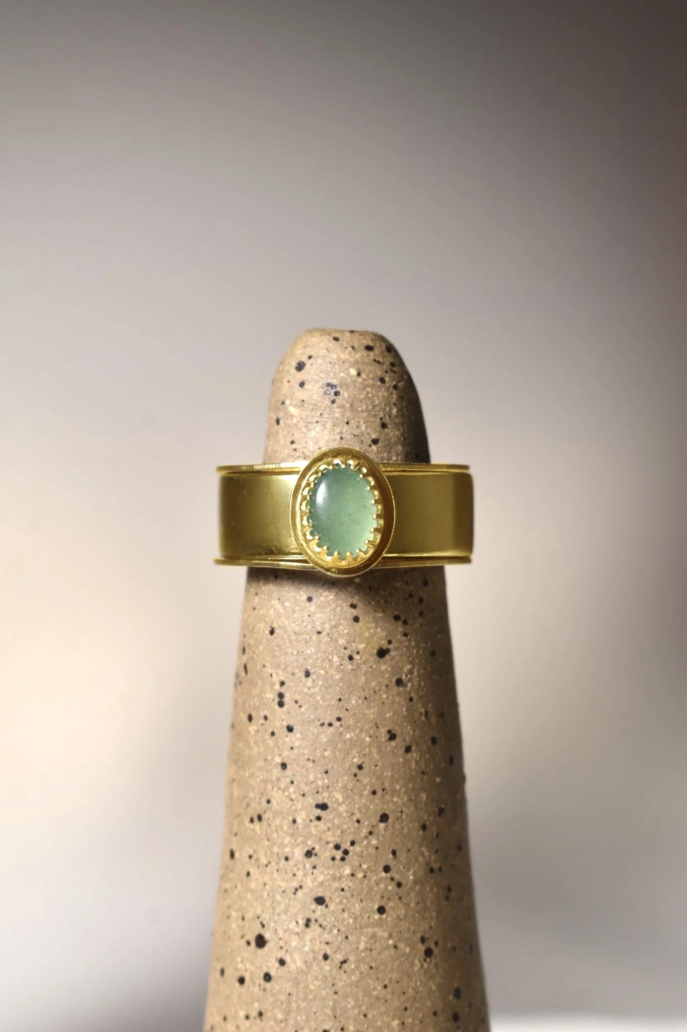 Aventurine Smart Ring Adornment 18K Gold