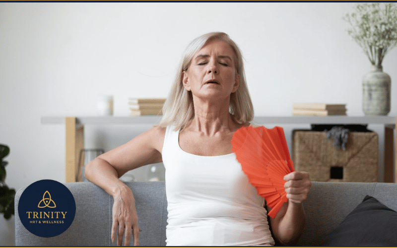 woman having a hot flash during Menopause