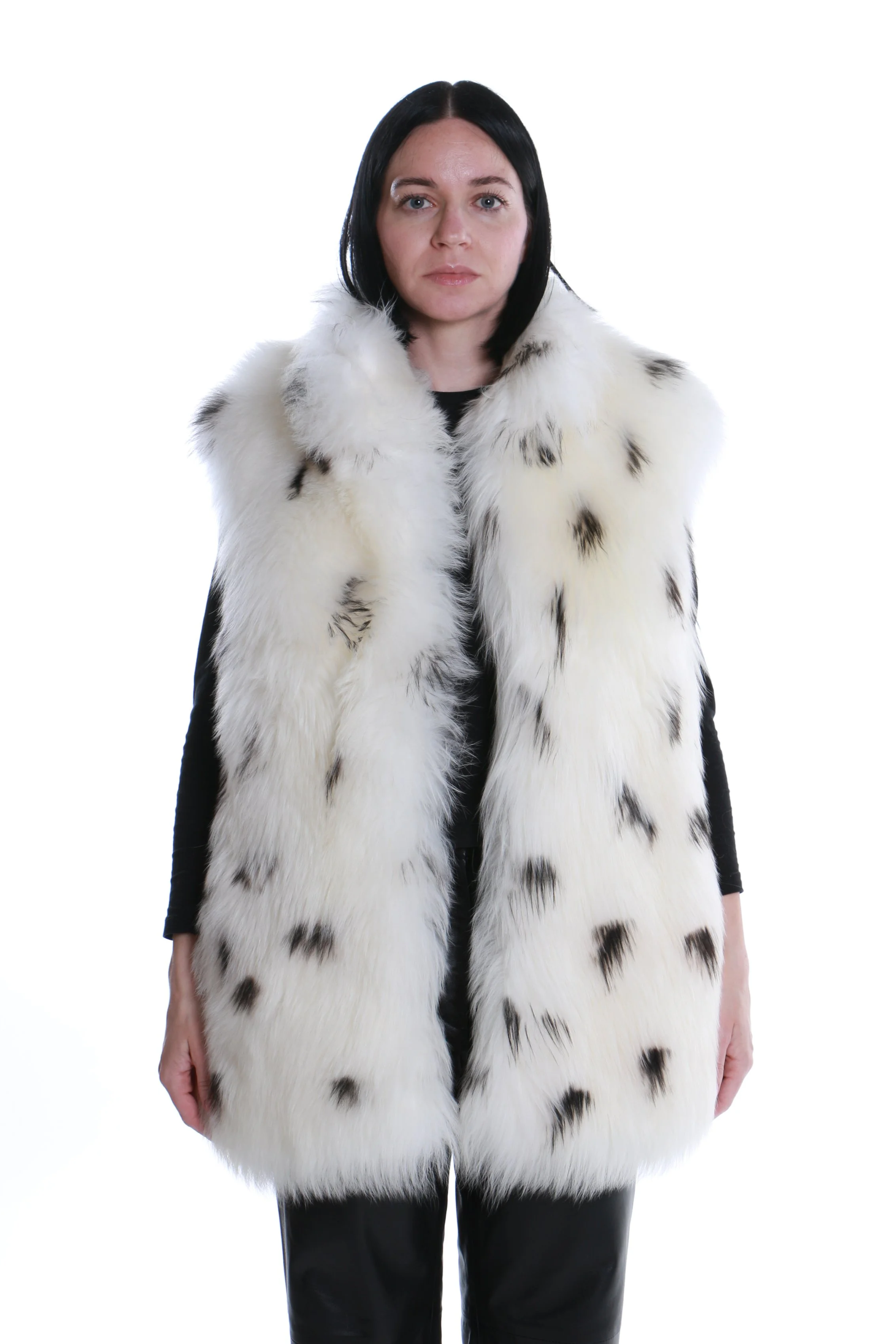 Gilet in shearling bianco