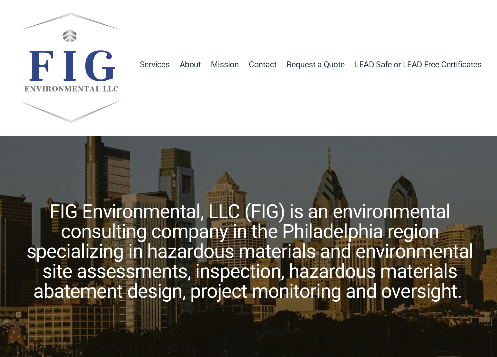 FIG Environmental Website Home Page