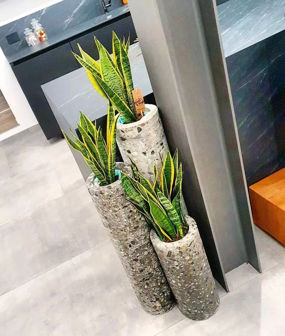 Quando le nostre lavorazioni diventano design consapevole.♻️ 
Un modo originale per dare nuova vita a un materiale di recupero, trasformandolo in un oggetto d’arredo solido, minimale e ricco di significato.🪴
Perché il taglio del cemen