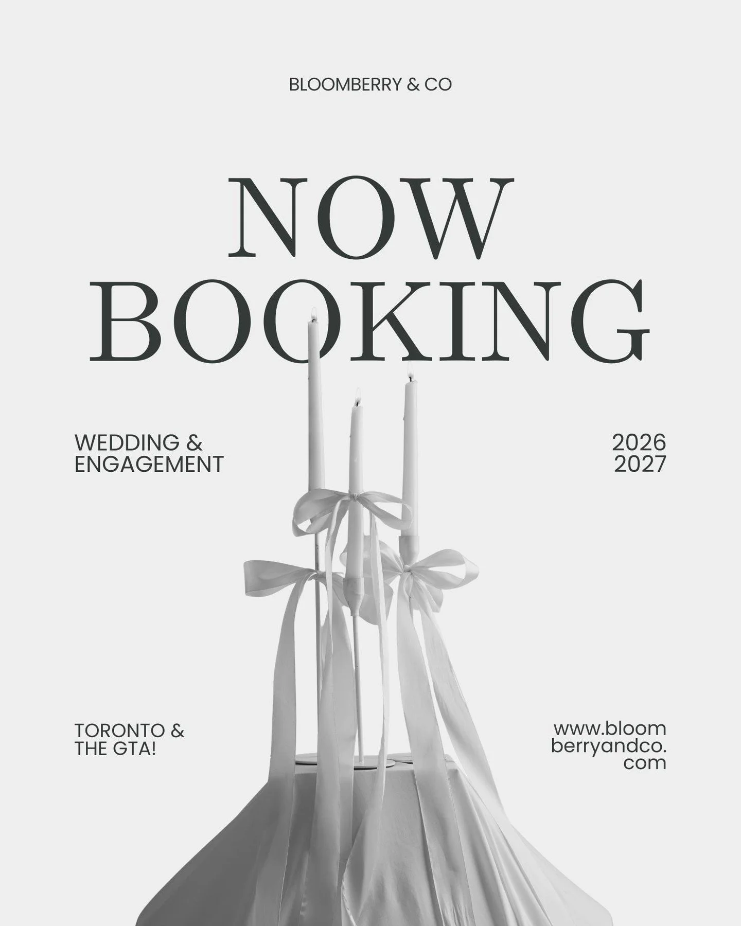 We&rsquo;re now booking for 2026-2027 weddings! ❤️

Browse our works here on Instagram, our portfolio via website or reach out to learn more about our bespoke floral designs.

You can message us here or contact us directly at 416-282-3597. We can&rsq