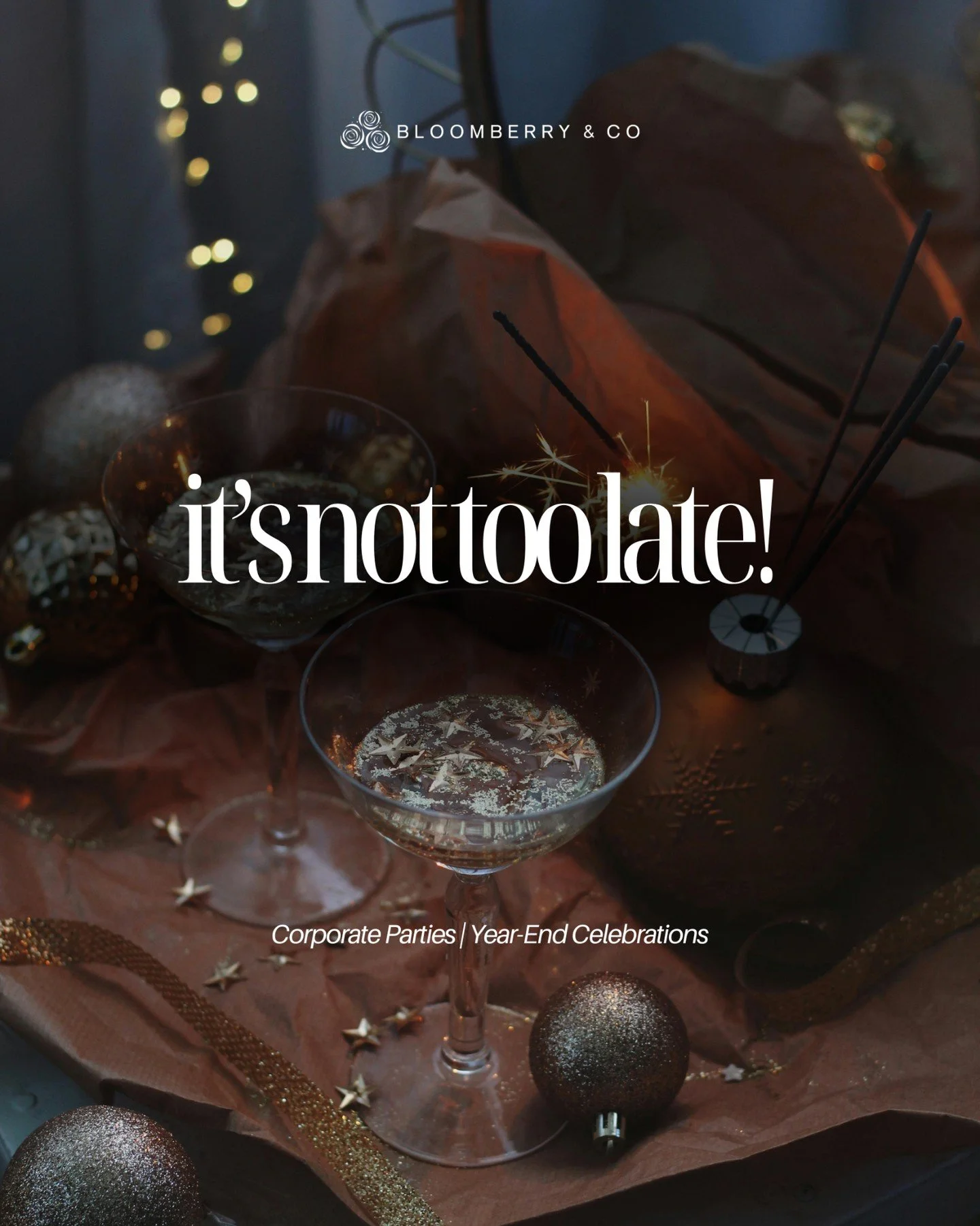 Celebration starts here! It's finally a December to remember.  Haven't planned your corporate parties yet? Bloomberry &amp; Co is here for you. Inquire with us today! 

Happy December! 

#TorontoWeddings #LuxuryWeddingsToronto #HighEndWeddings #Toron