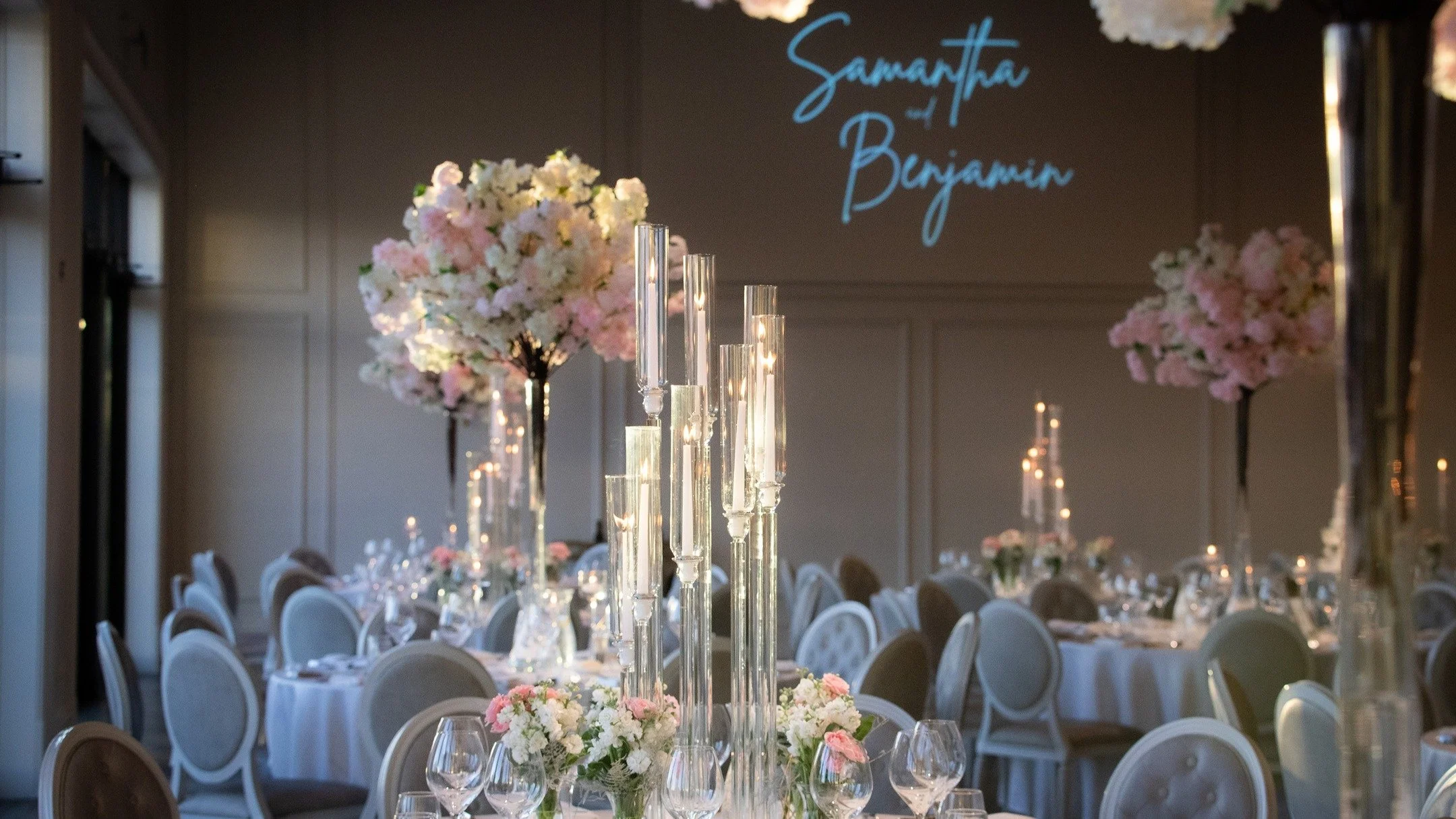Candelabras + Cherry Trees

Some of the highlight decor at Samantha &amp; Ben's Wedding. 

Romantic!