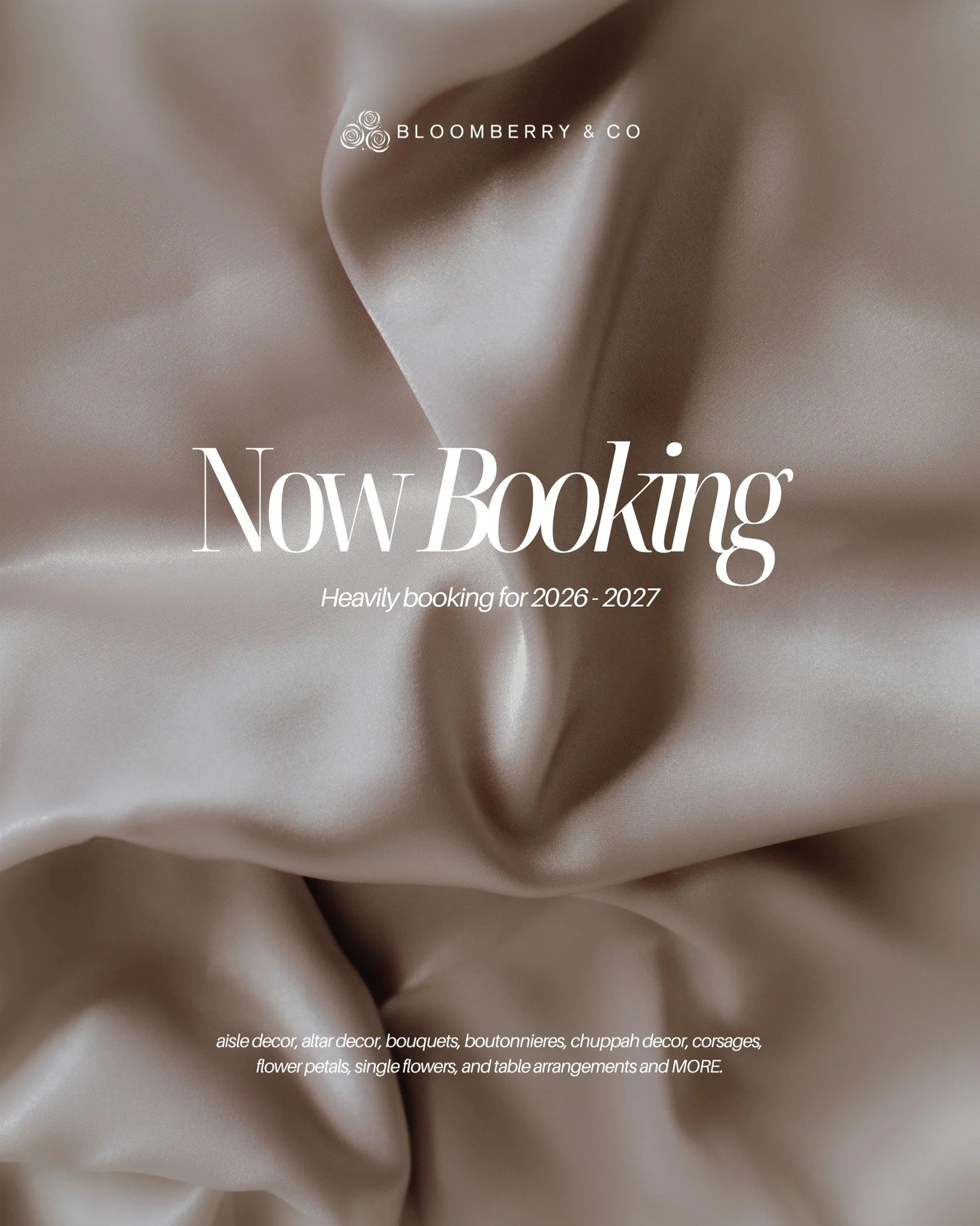 We&rsquo;re now booking for 2026-2027 weddings! ❤️

Browse our works here on Instagram, our portfolio via website or reach out to learn more about our bespoke floral designs.

You can message us here or contact us directly at 416-282-3597. We can&rsq