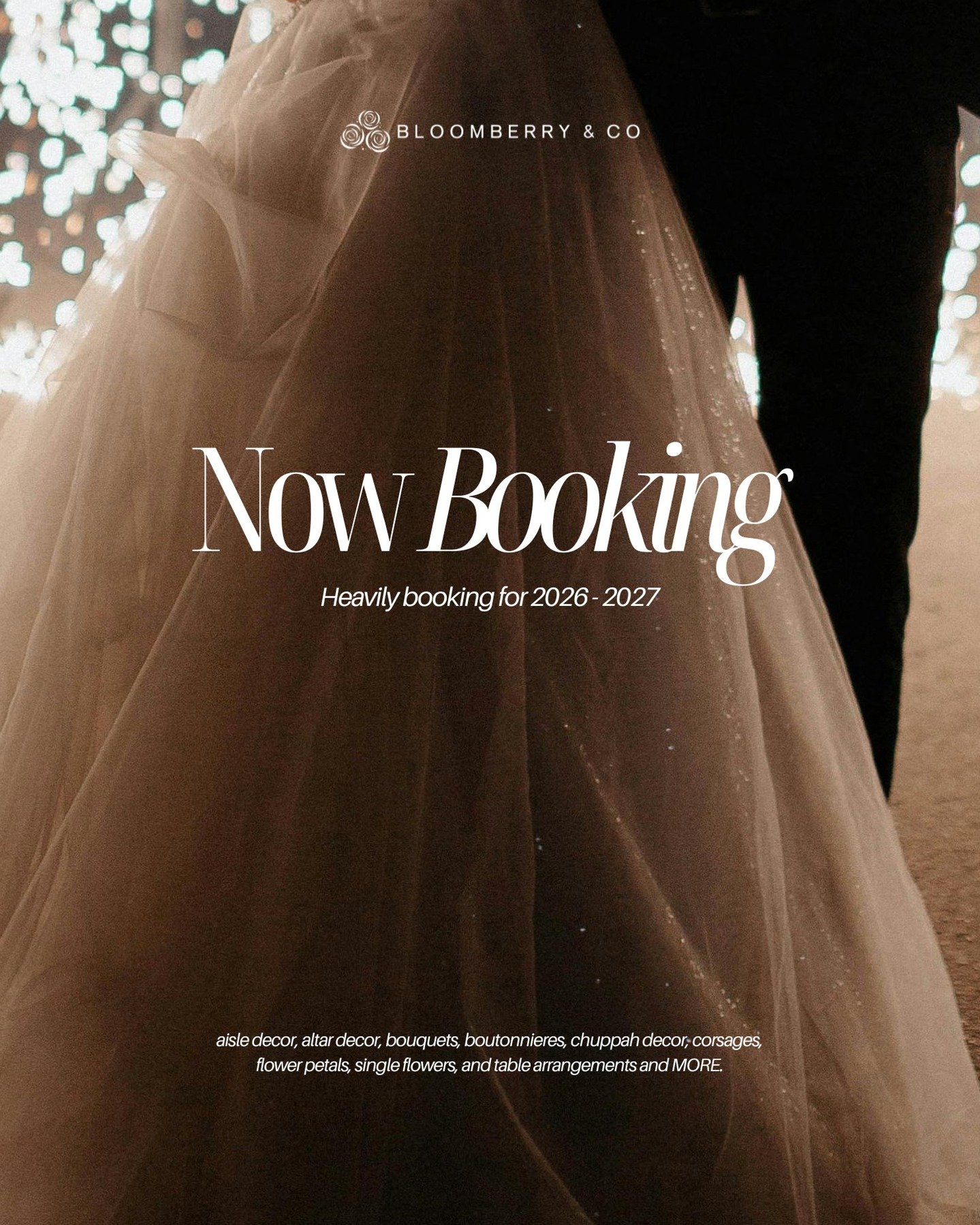 We&rsquo;re now booking for 2026-2027 weddings! ❤️

Browse our works here on Instagram, our portfolio via website or reach out to learn more about our bespoke floral designs.

You can message us here or contact us directly at 416-282-3597. We can&rsq