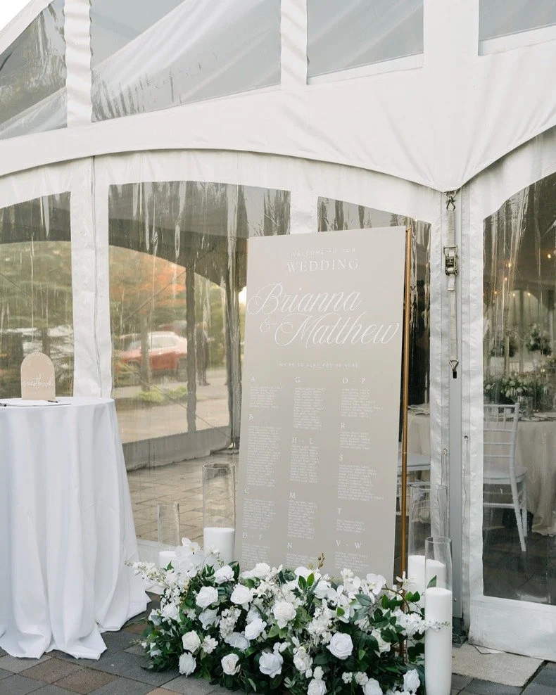 We also customize your seating arrangement and match it with flowers + candles. 

We do lots! Send us a DM now