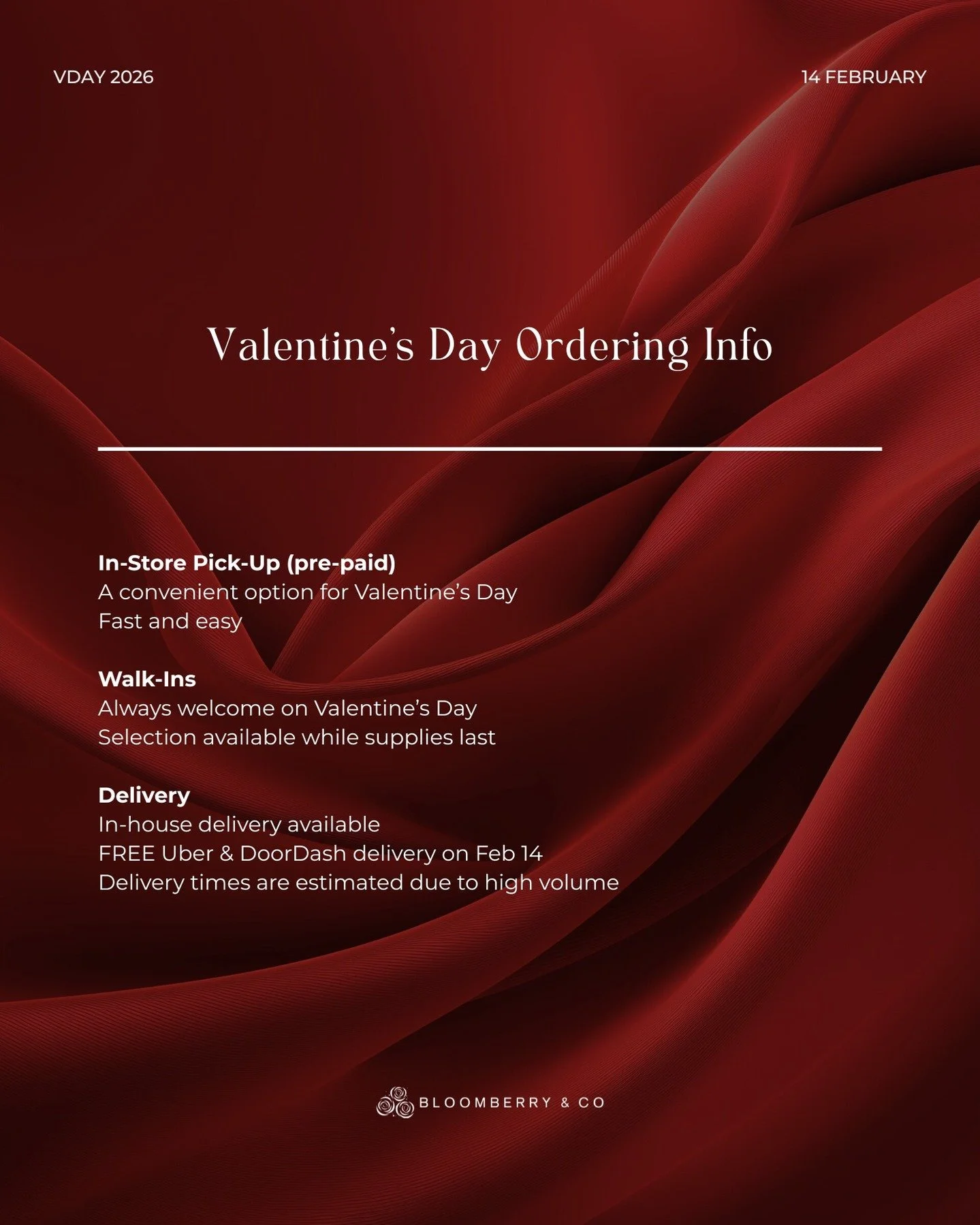 It's important what to expect on Valentine's Day week. 

Thank you to all our valued clients. 

See you on Valentine's Day! 

#ValentinesDay #TorontoFlorist #ScarboroughFlorist #DurhamFlorist #Flowershopnearby