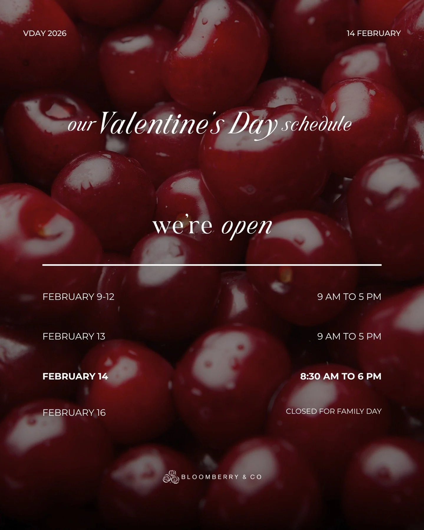 &mdash;
Valentine&rsquo;s Day is one of our busiest day of the year 🌹
To help everything run smoothly, here&rsquo;s what to expect for pick-ups, walk-ins, and deliveries.
&mdash;
We offer in-house delivery, plus FREE Uber &amp; DoorDash delivery on 