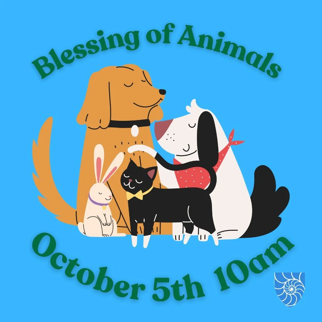 The Feast of St. Francis is this week - and we are looking forward to blessing our animal friends this Sunday 5th October at 10am. 

Our service will include blessing of the animals, special prayers, and a locavore lunch. We're always excited to have