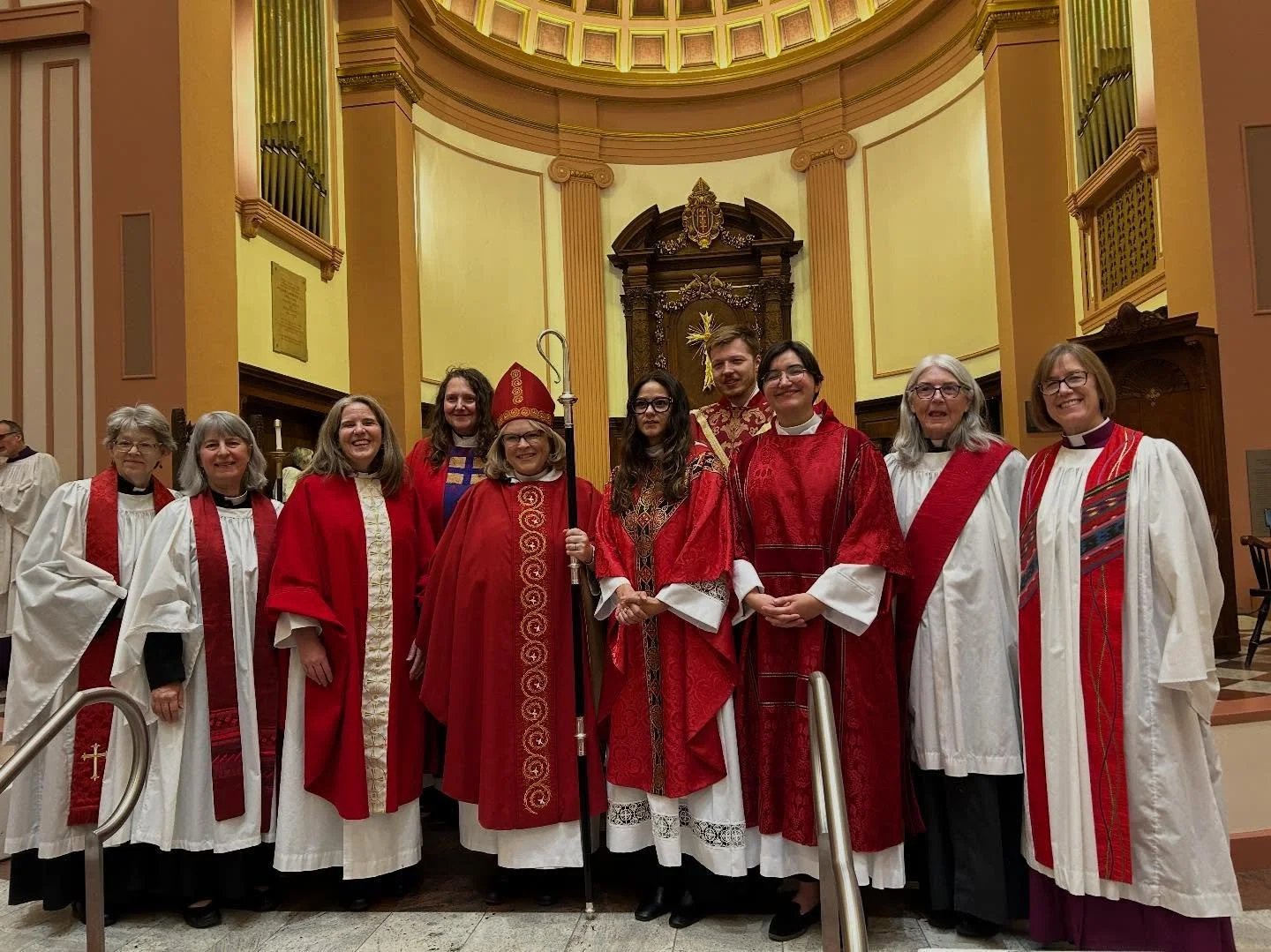 Thanks be to God for the five new priests of the church, ordained today at the cathedral: Jocelyn Collen, Mary Curlew, Eva Dalzell, Julia Matalana-Freedman, and Aidan Stoddart!