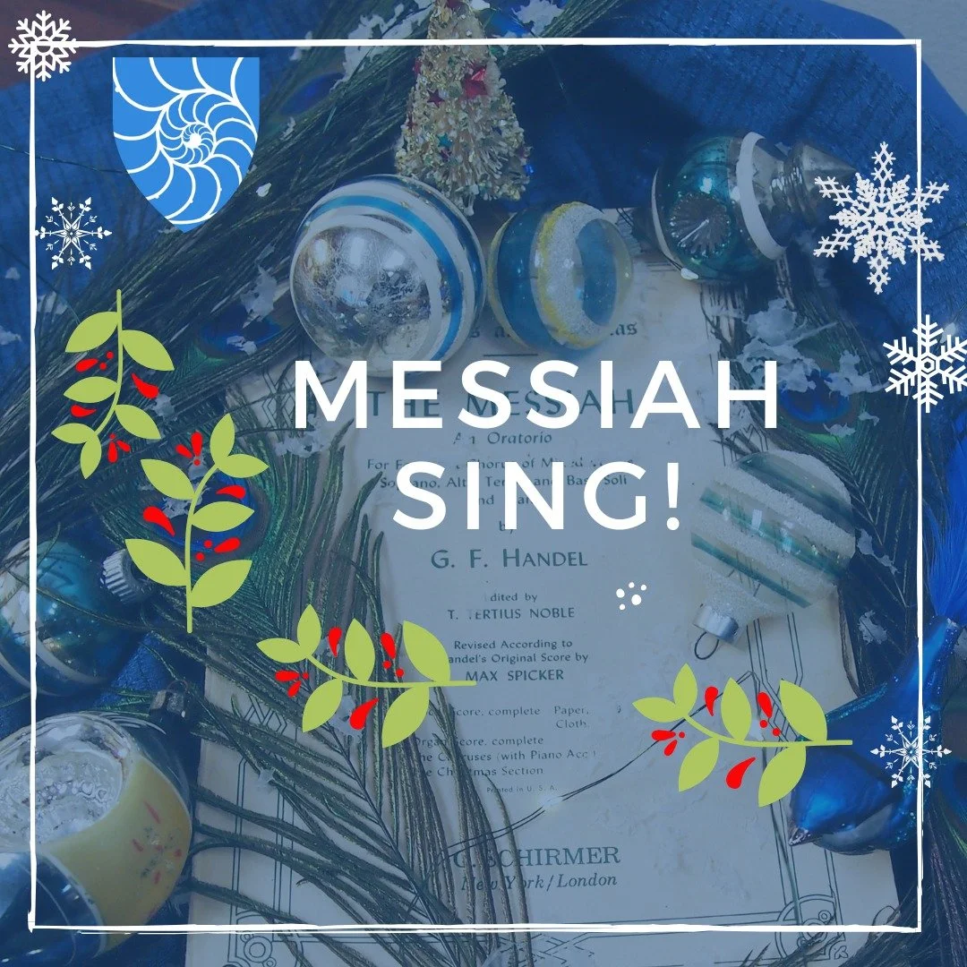 It's almost time for our annual Messiah Sing! 

Please join us on Wednesday 17th from 5.15pm to sing the Christmas sections of the Messiah! Alongside the Cathedral Schola, we will sing Part 1 of Handel's Messiah, accompanied by music director, Louise
