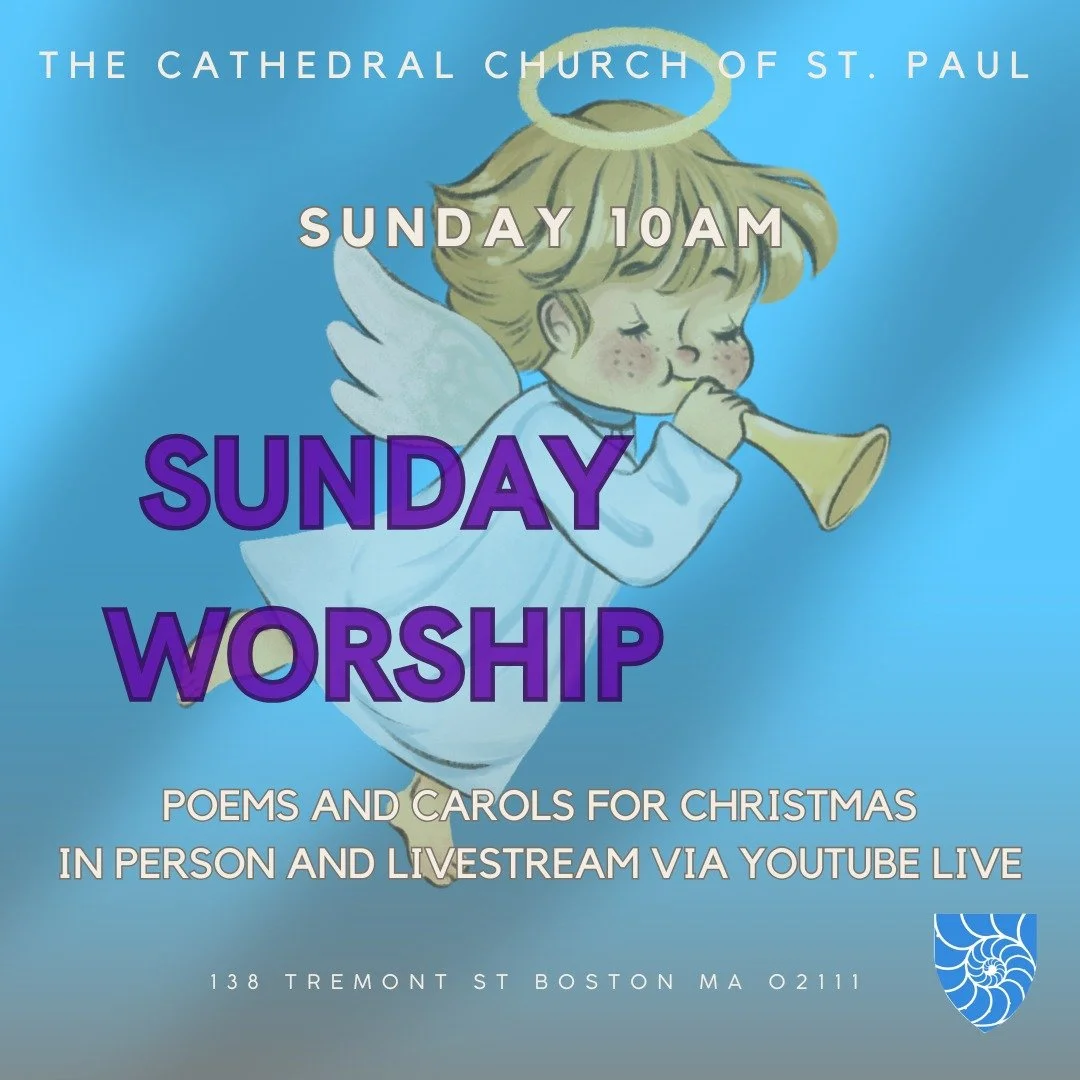 Christmas celebrations continue at the cathedral, 10am today - poems and carols for Christmas! 

#stpaulscathedral #cathedral #cathedralofboston #TheCathedralChurchofStPaul #houseofprayerforallpeople #progressivechristian #carols #christmas