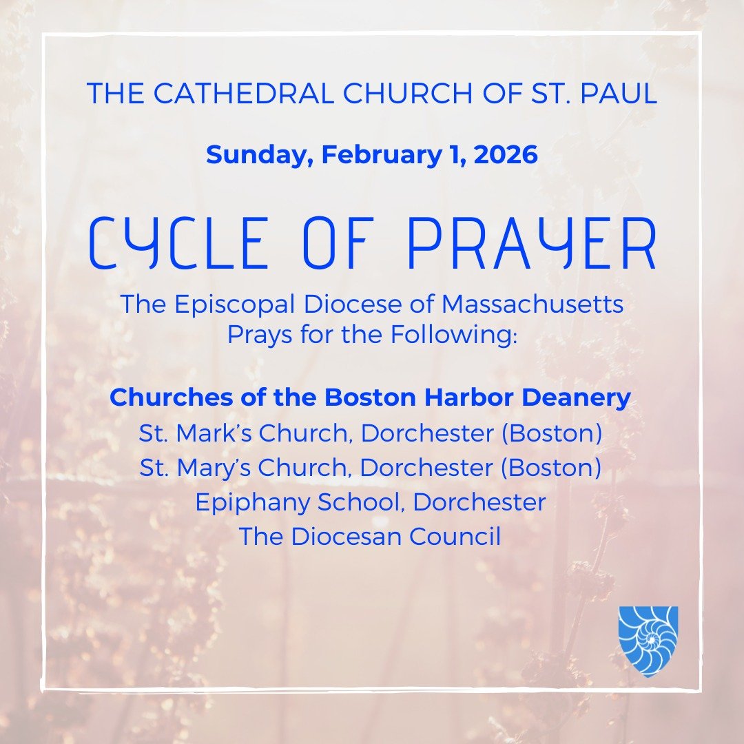 Join @stpaulboston as we pray for:

Churches of the Boston Harbor Deanery

St. Mark&rsquo;s Church, Dorchester (Boston)
https://stmarksepiscopaldorchester.org/
St. Mary&rsquo;s Church, Dorchester (Boston)
https://www.stmarysdorchester.org/
Epiphany S