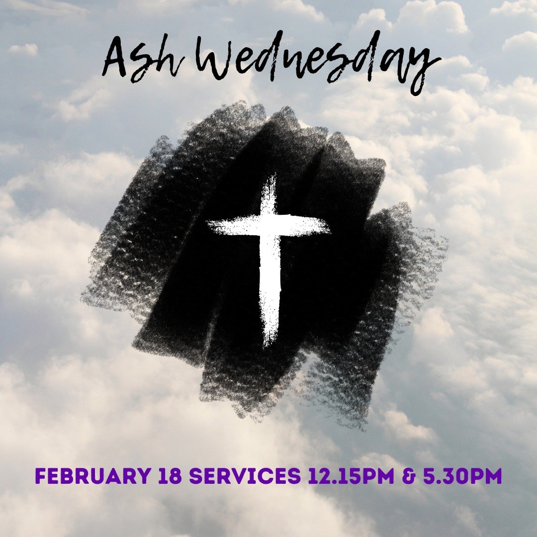 The season of Lent is just one week away! Please join us for services on Ash Wednesday, February 18th:

12:15 pm Holy Eucharist with Imposition of Ashes. The Rt. Rev. Julia E. Whitworth, preaching and presiding. 

5:30 pm Holy Eucharist with Impositi