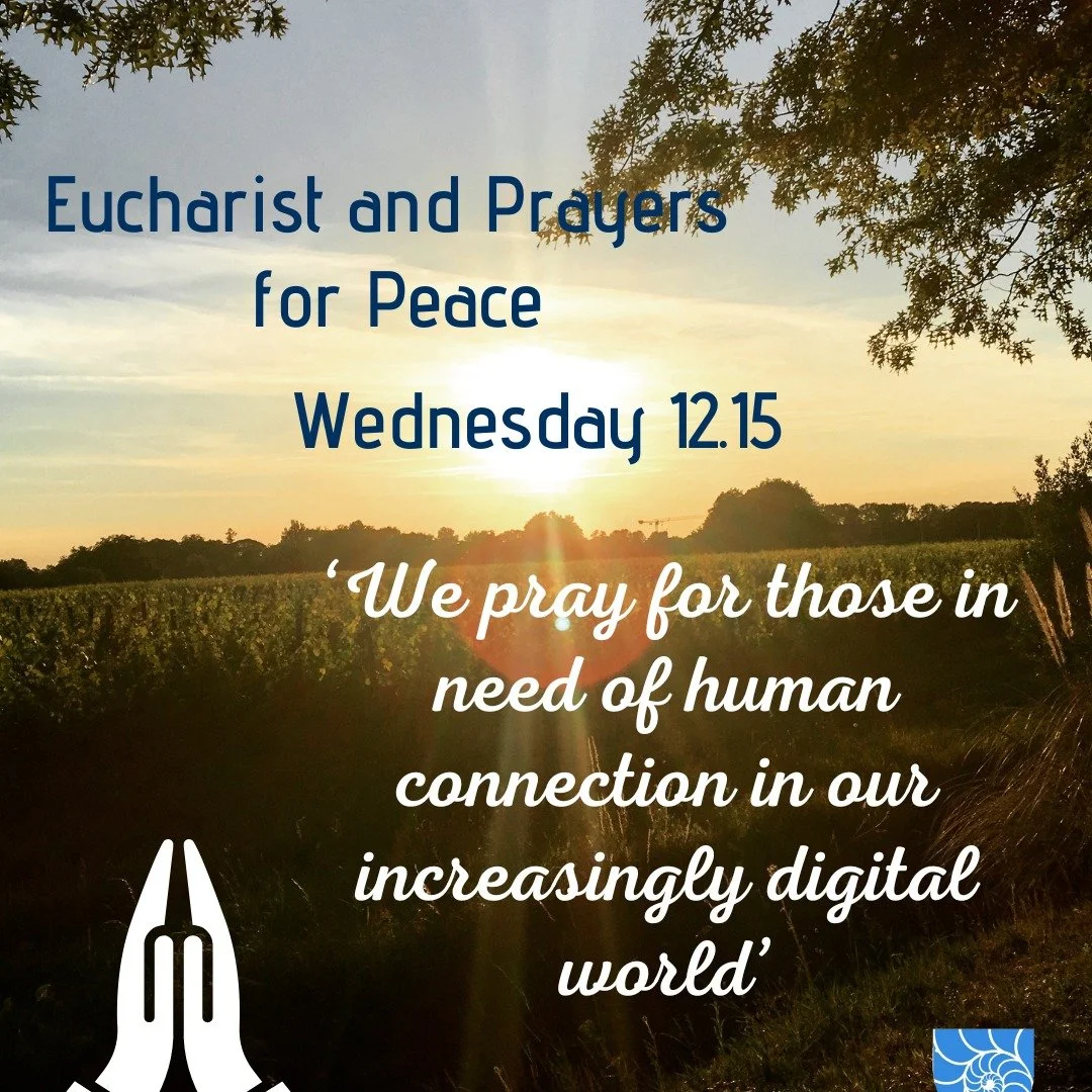 Looking for solace, community, a moment to recharge in the middle of a hectic week? 

If you're downtown at lunchtime, why not join us TODAY for Midweek Eucharist and prayers for peace? We will pray for the needs of this world, and for our own needs.