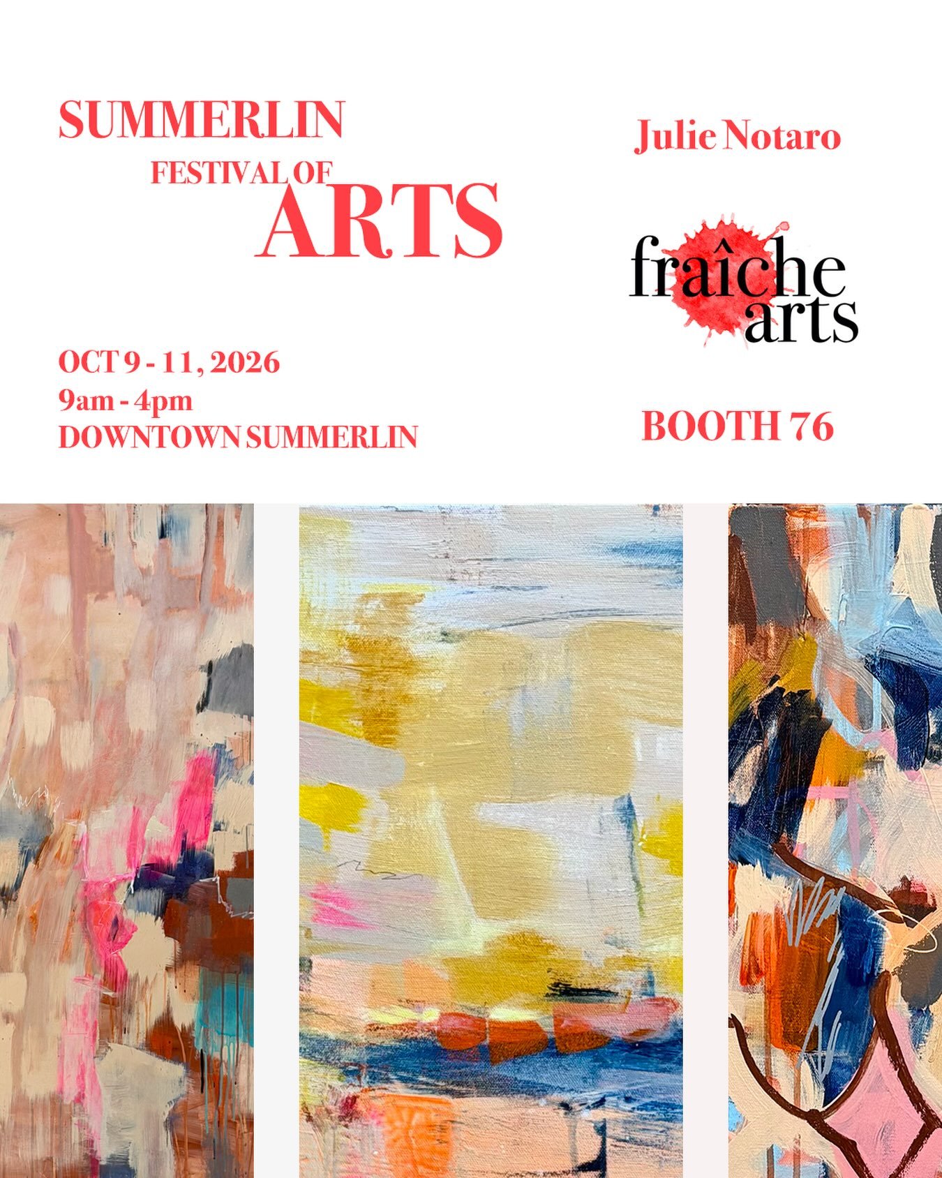 Looking forward to the Summerlin Festival of Arts this weekend. Drop by my booth if you go! #summerlinlv #artfair #festivalofarts #lvartist #abstractart
