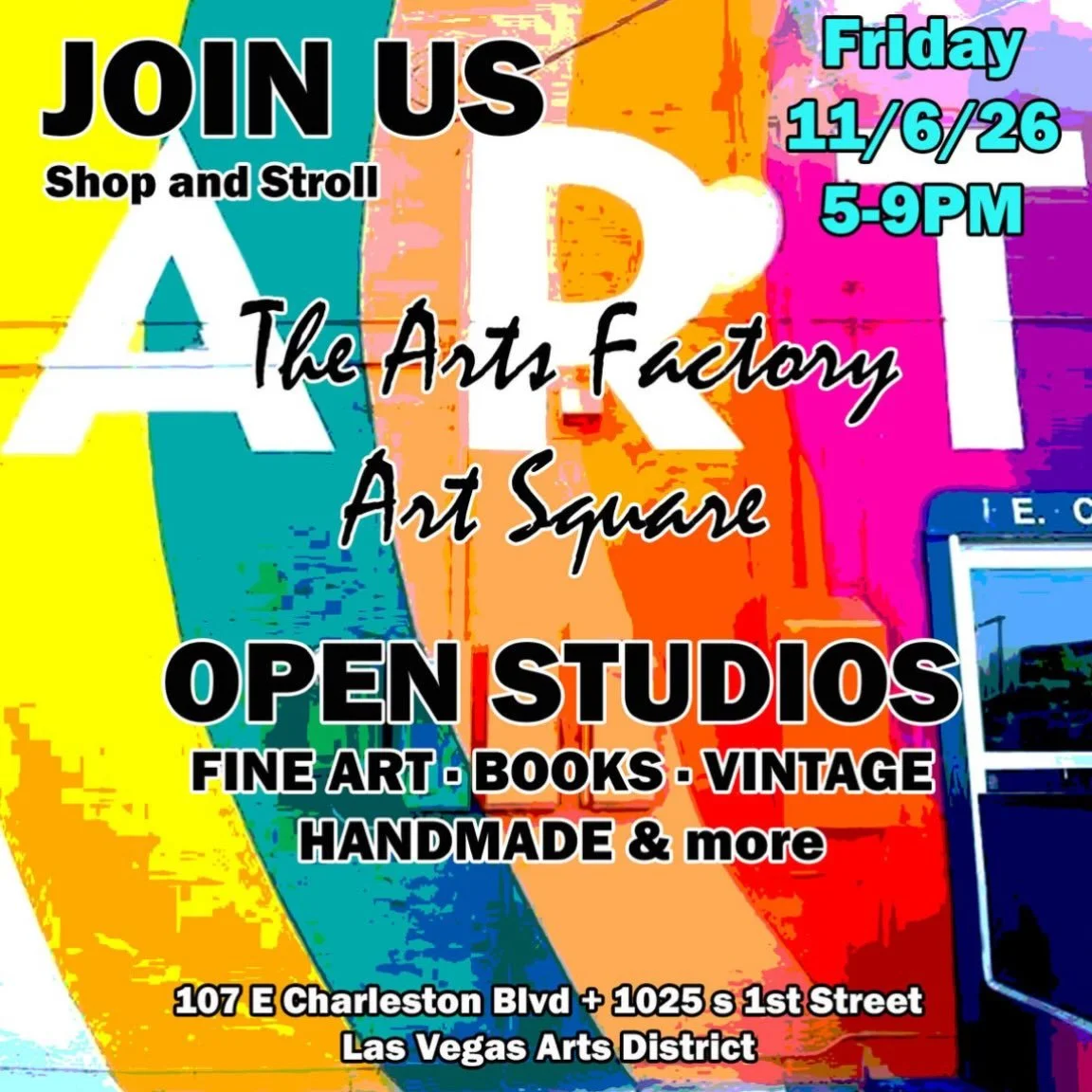 Come out for a night of open studios, Nov 6
5pm -9pm at the Arts Factory. fraiche arts will be open and showing new work by Julie Notaro and MIchael Patrick Thieme @michaelpatrickthieme. #artstudio #localarts #artgallery #artsdistrictlv