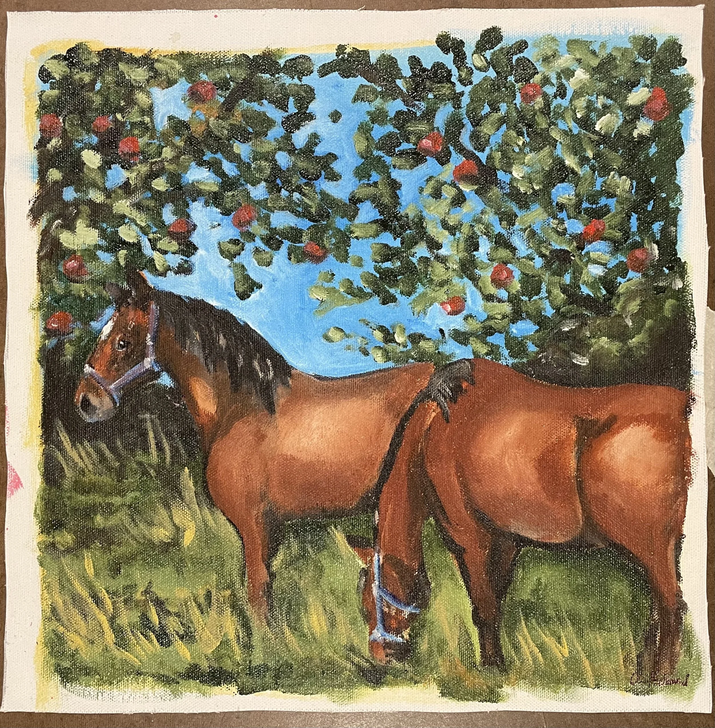 Two Bays, Acrylic on Loose Canvas