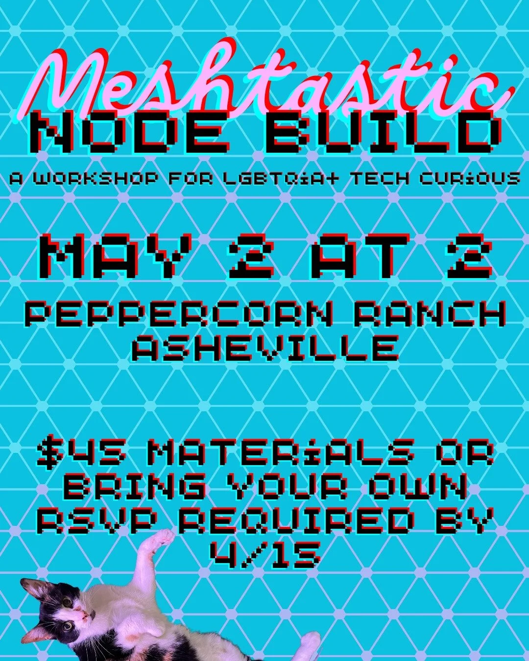 Hey Tech Curious Nerds! Build a Meshtastic Node with Amanda on 5/2! 

What the heck is a Meshtastic Node? Text with no cell service, no wifi! Messages are encrypted. GREAT IN AN EMERGENCY! The messages reach their destination by bouncing off other no
