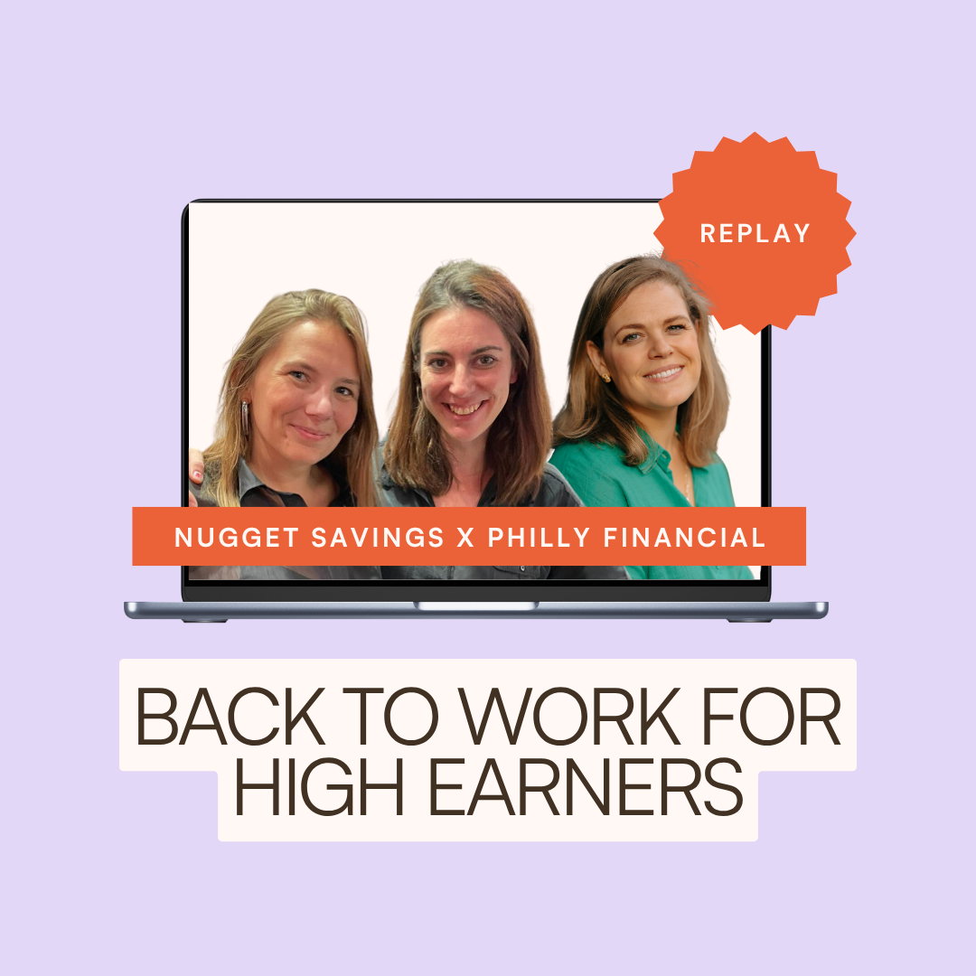 Back to work finances for high earners