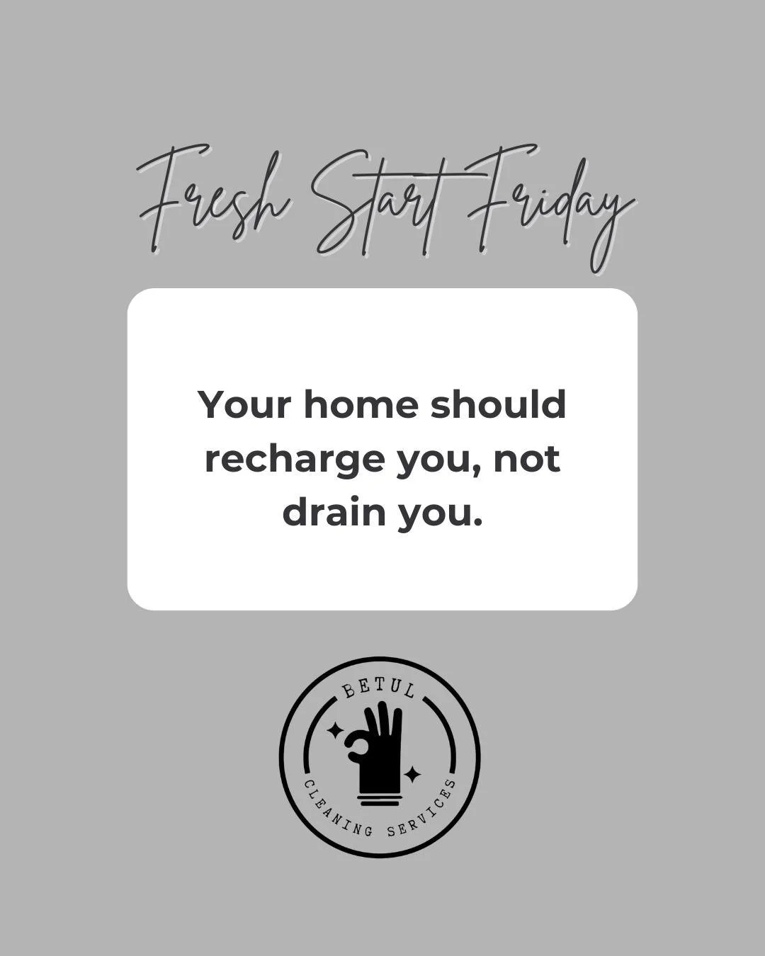 If your house is making you feel tired before you even sit down, it’s time for a reset.
π‘ A clean home = a clear mind. Start your weekend fresh, schedule your cleaning today!
β¨ #FreshStartFriday #PeaceOfMindClean