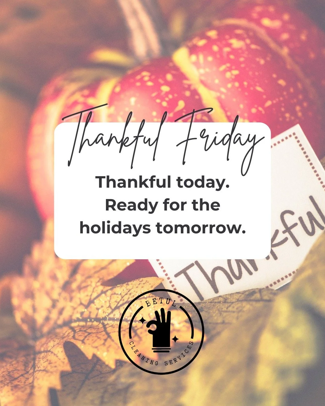 After the feast comes the fun, and sometimes, the cleanup.
As we move into the holiday season, we&rsquo;re thankful for our amazing clients who trust us year-round to make their homes shine.

Get your home ready for December gatherings, book your pos