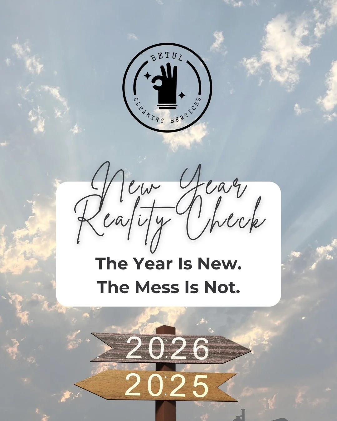 The calendar changed, but your home still carries the weight of last year. 
A clean space helps you mentally and physically step into the new year with clarity.

Start 2026 right. Schedule your cleaning today!

#NewYearReset #professionalcleaning  #P