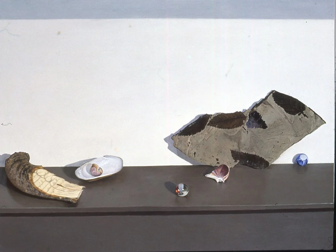Objects On A Shelf, Oil on Board, 13" x 16" 1978