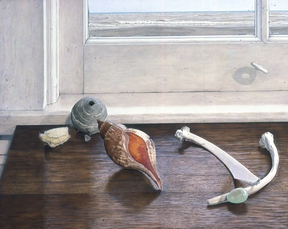 Summer Found Objects, Oil On Board, 12" x 14.75" 1979