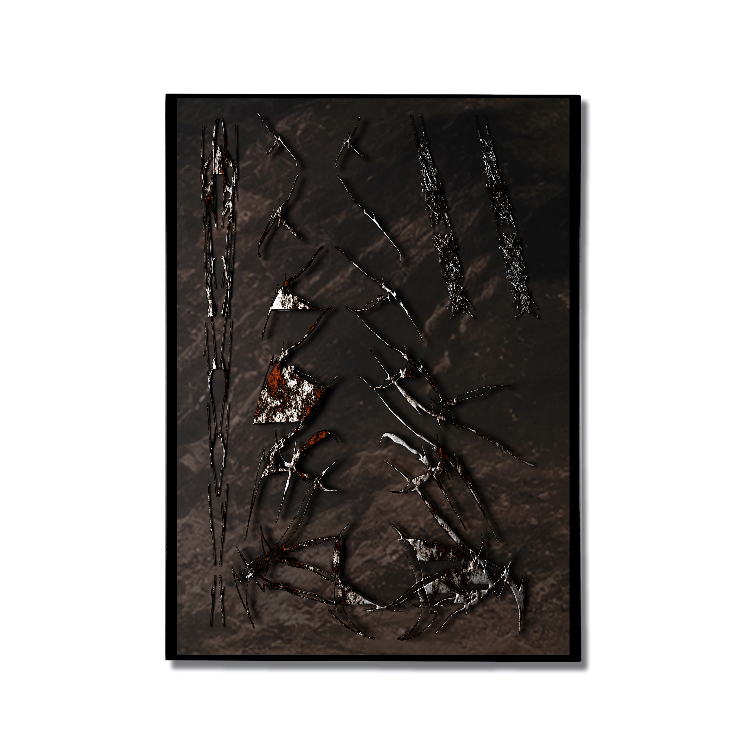 "Nature lies beyond this rusty fence, 2024" (A3)
