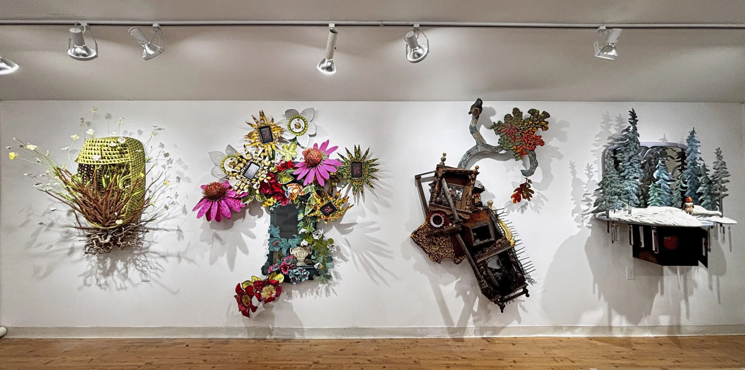 Time Takes Time, wall assemblages, studio view